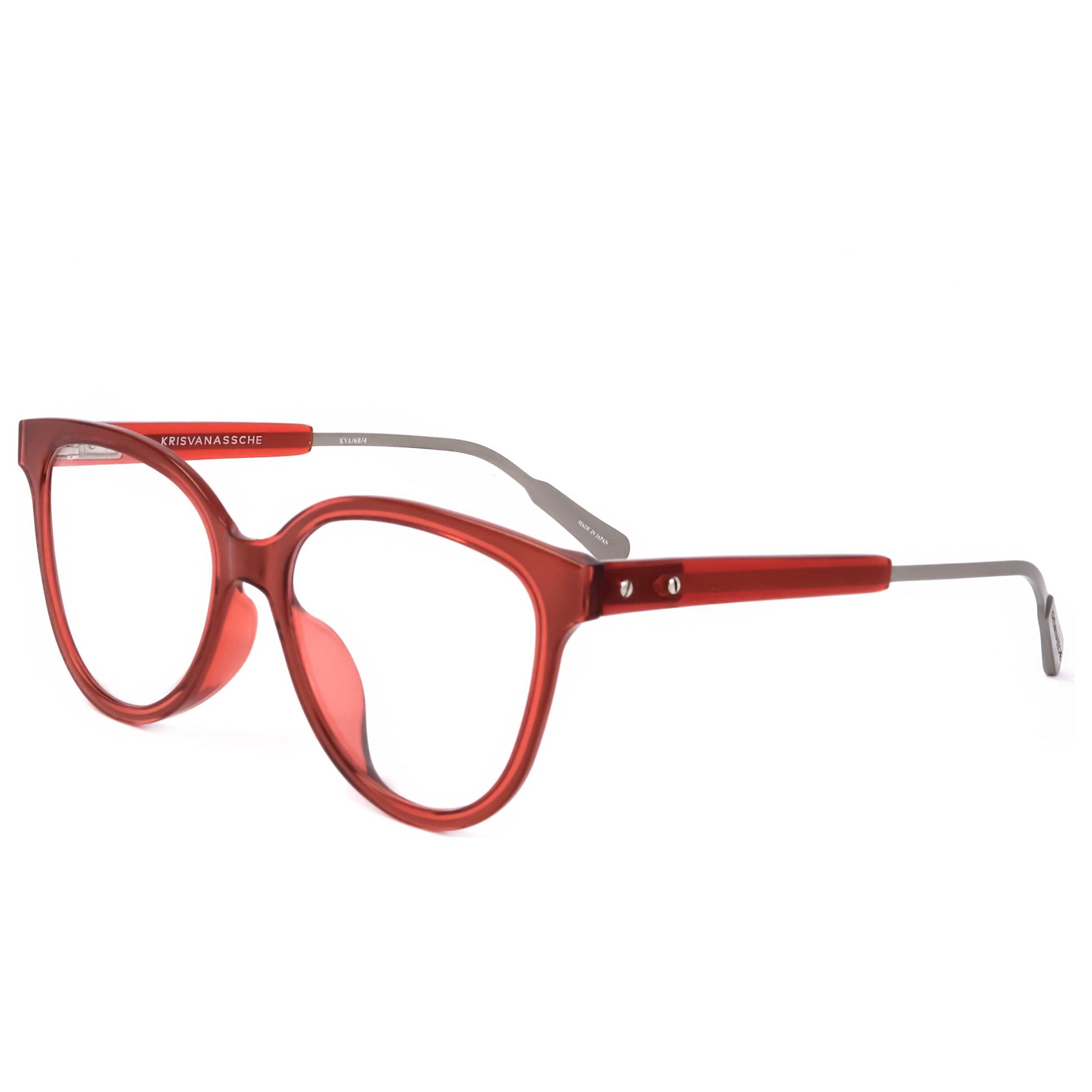 Front view of Linda Farrow Kris Van Assche Men's Opticals KVA68-C4-52