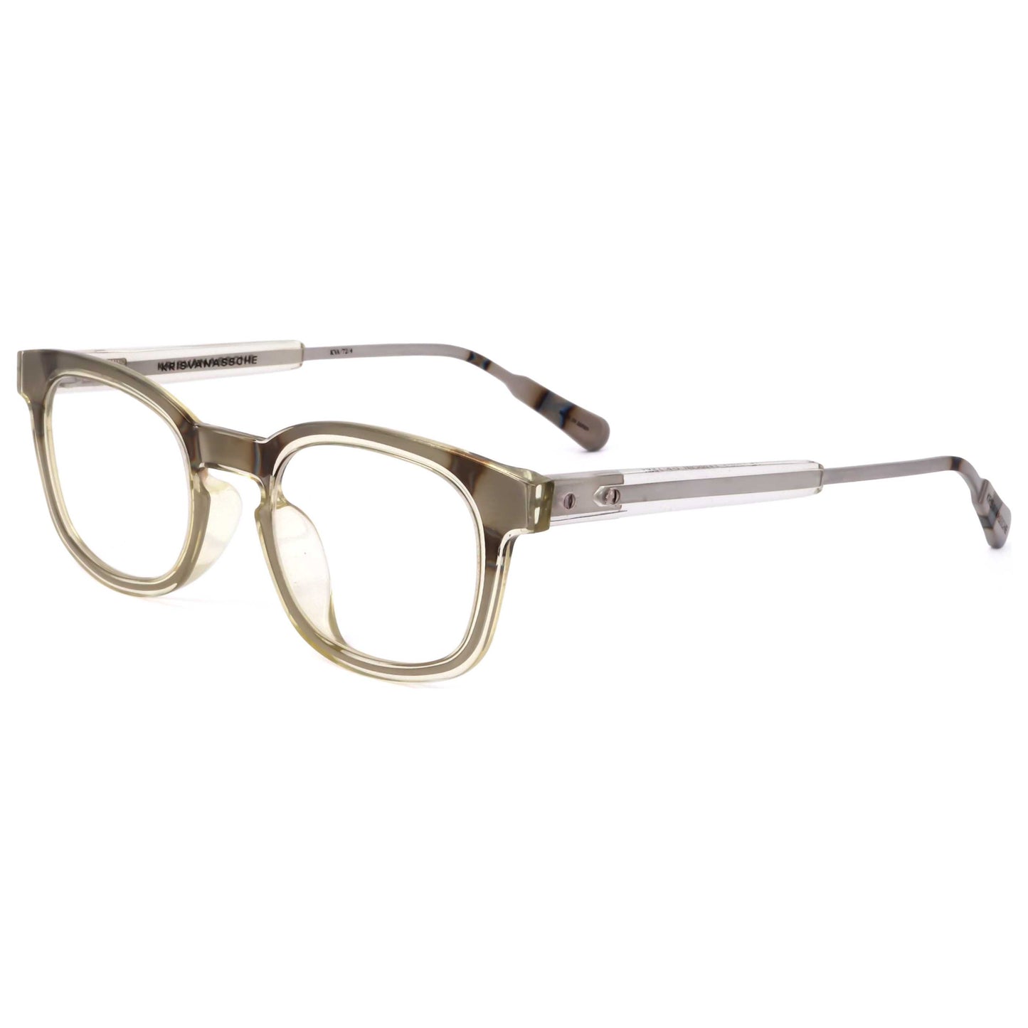 Front view of Linda Farrow Kris Van Assche Men's Opticals KVA72-C4-49