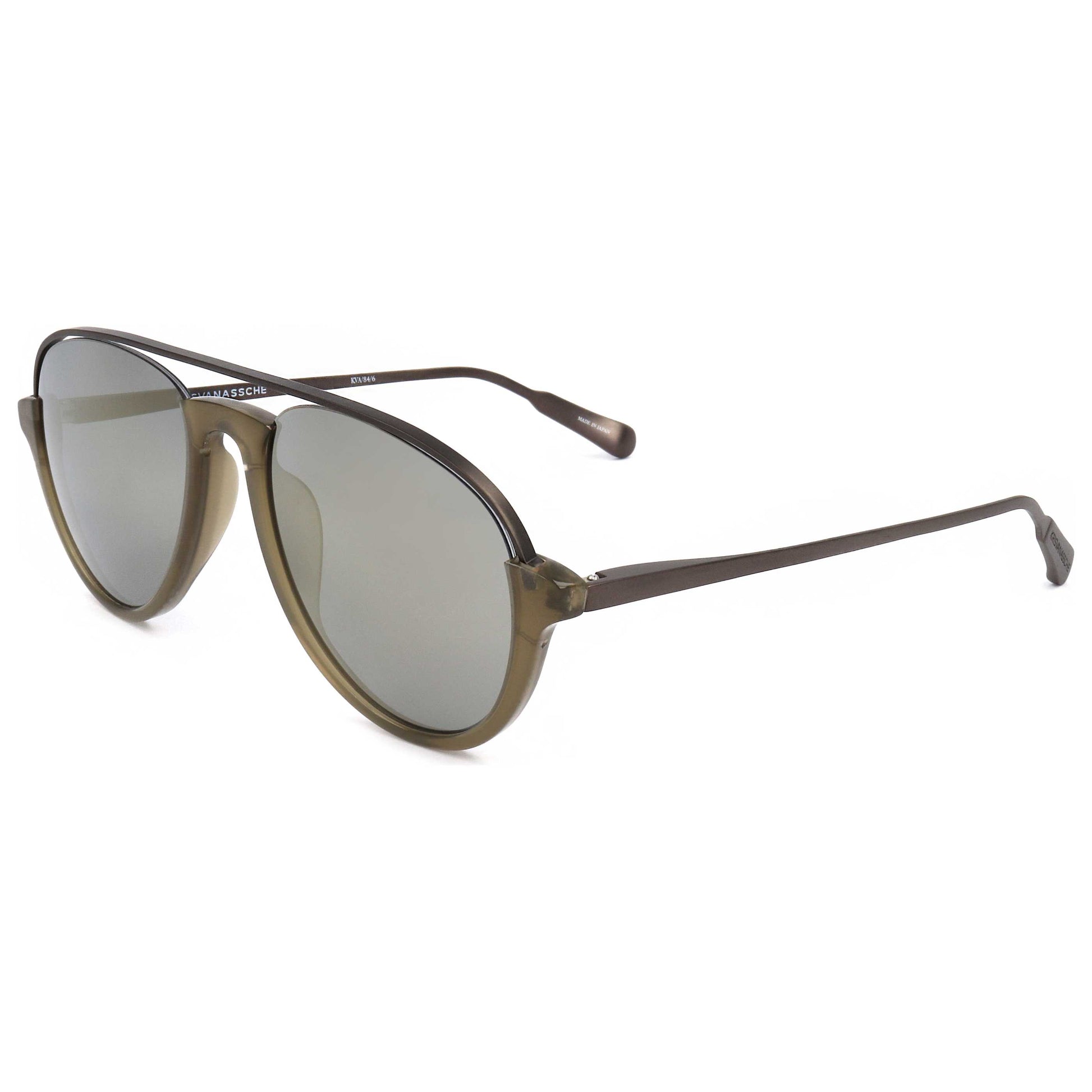 Front view of Linda Farrow Kris Van Assche Men's Sunglasses KVA84-C6-55