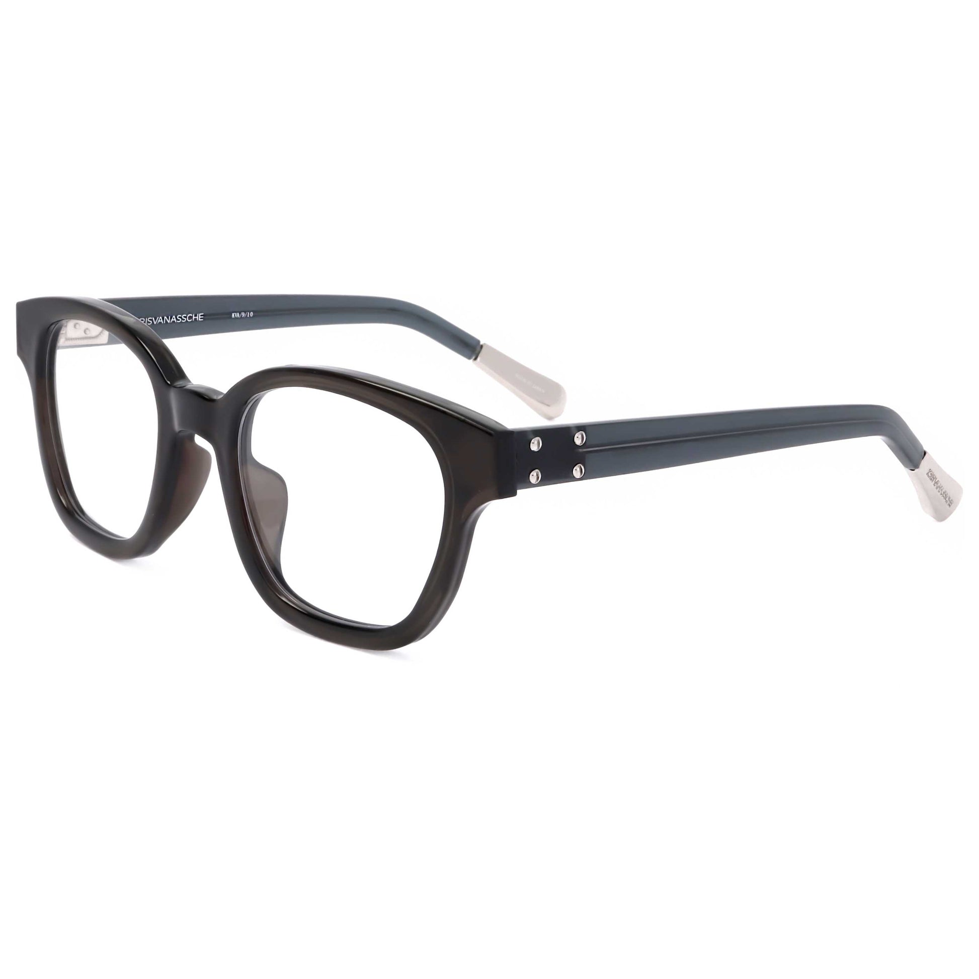 Front view of Linda Farrow Kris Van Assche Men's Opticals KVA9-C10-48