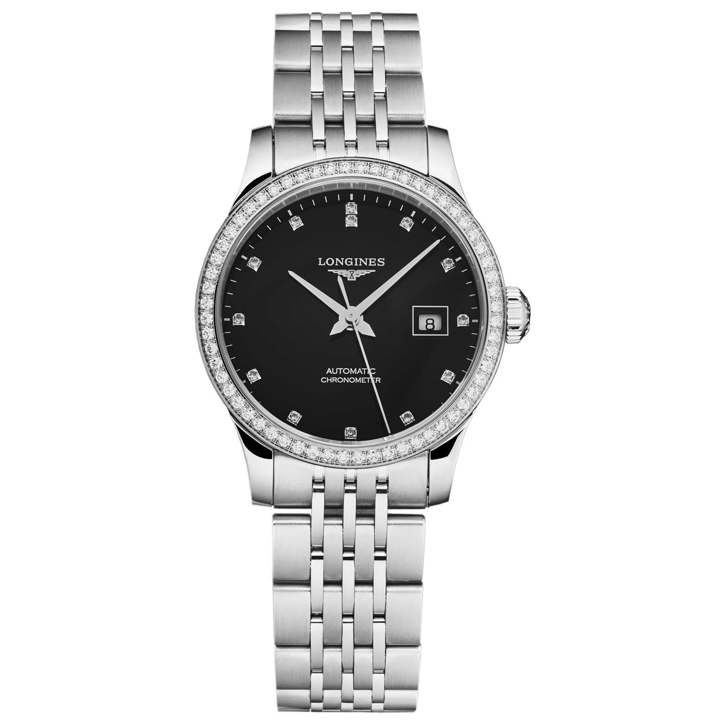 Front view of Longines Record Women's Automatic Watch L23210576