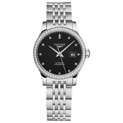 Front view of Longines Record Women's Automatic Watch L23210576