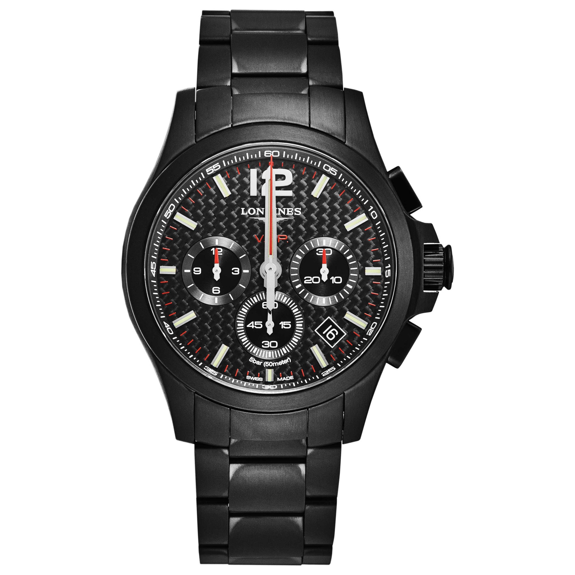 Front view of Longines Conquest Men's Quartz Watch L37172666