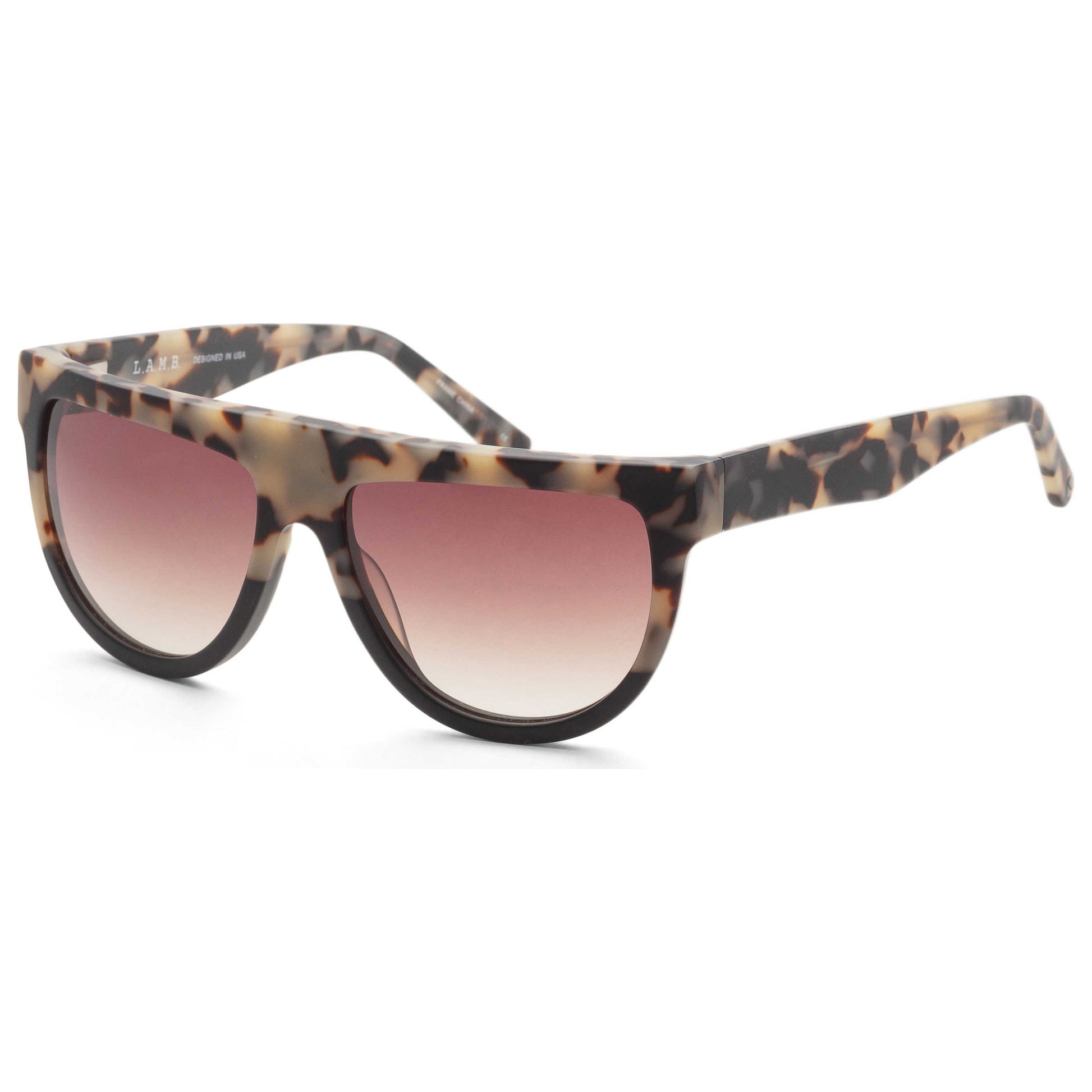 Front view of L.A.M.B. Women's Sunglasses LA514-IVORTORT-56