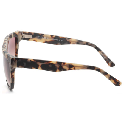 Left view of L.A.M.B. Women's Sunglasses LA514-IVORTORT-56