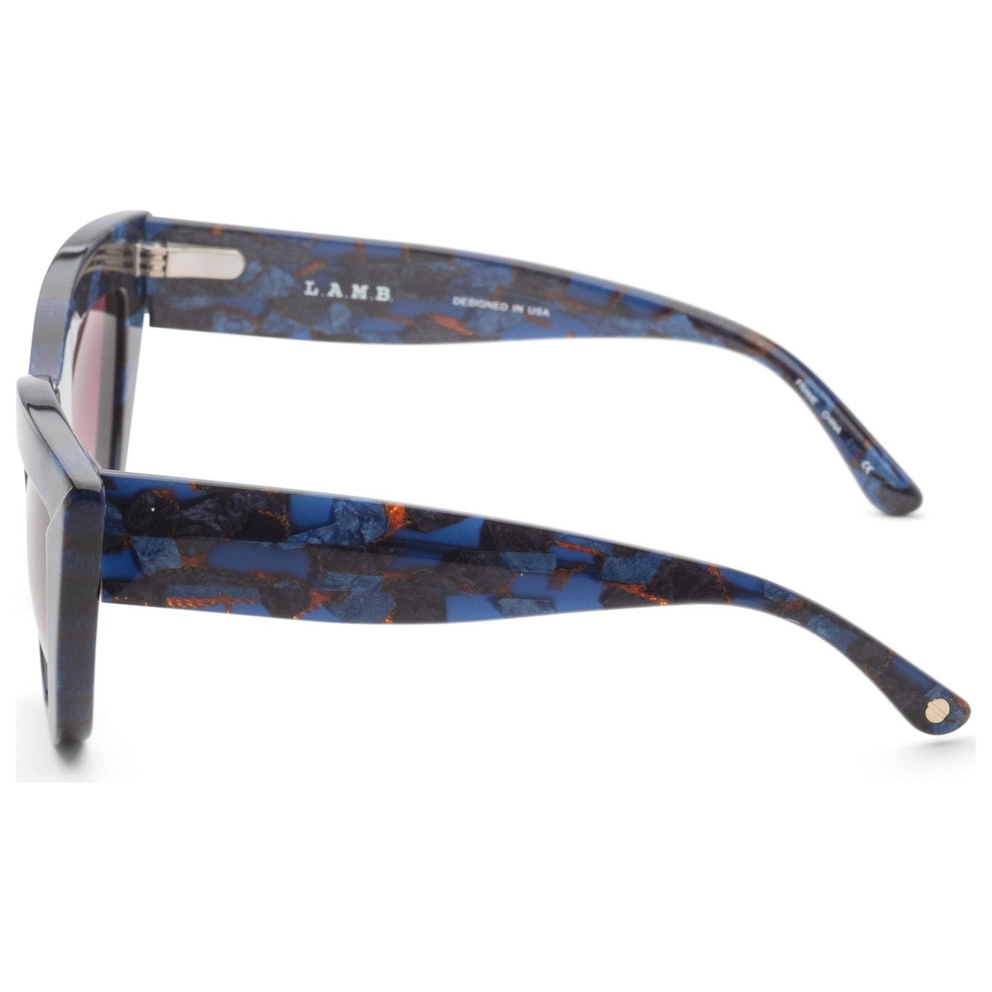 Left view of L.A.M.B. Women's Sunglasses LA532-BLU-50