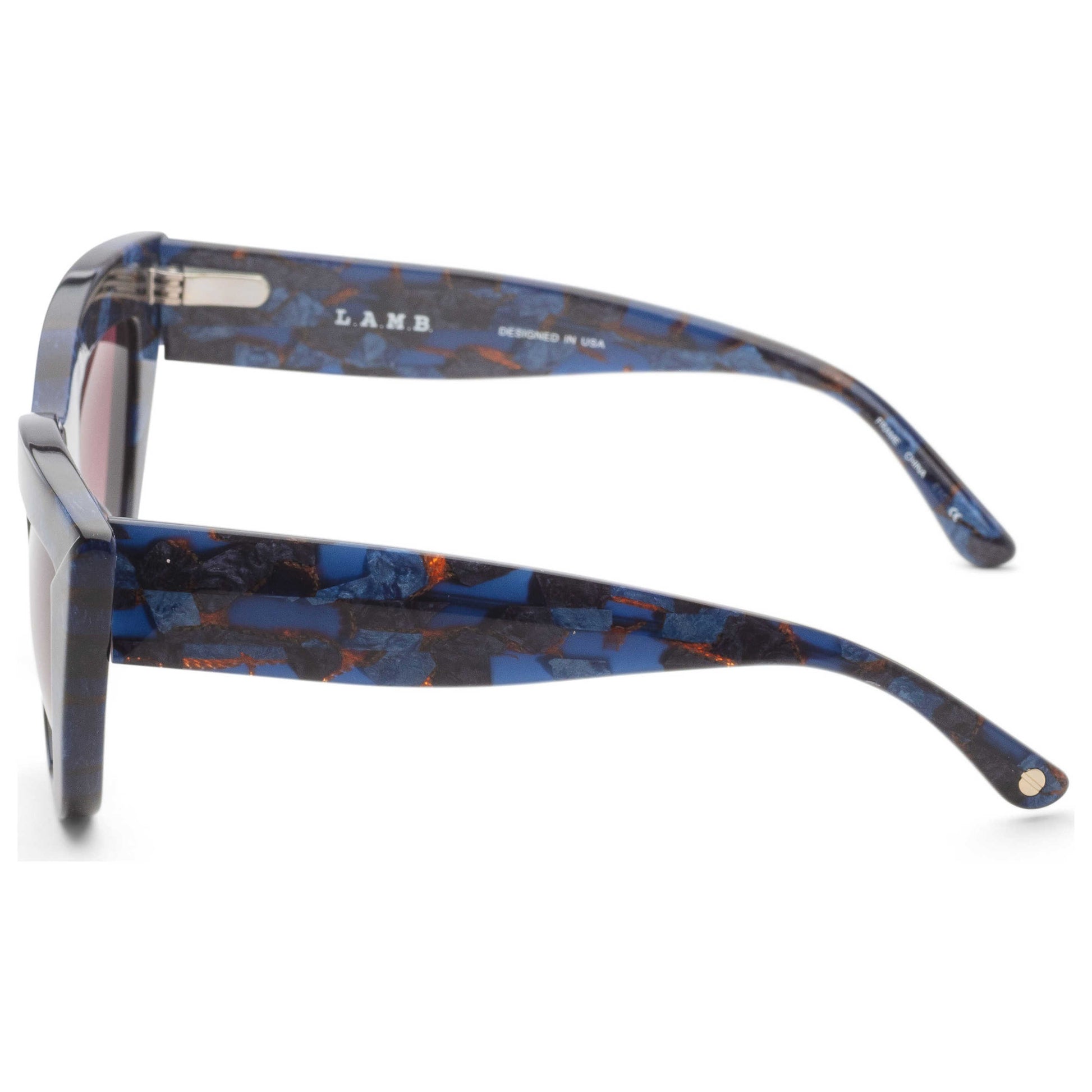 Left view of L.A.M.B. Women's Sunglasses LA532-BLU-50