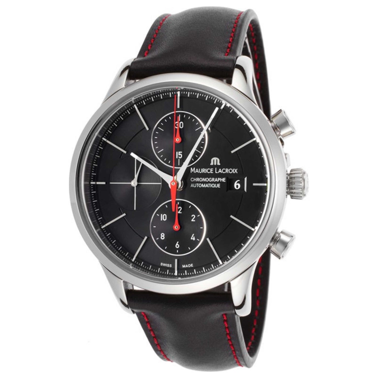 Front view of Maurice Lacroix Les Classiques Men's Automatic Watch LC6058-SS001-332-1