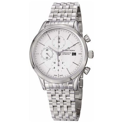 Front view of Maurice Lacroix Les Classiques Men's Automatic Watch LC6058-SS002-130-1
