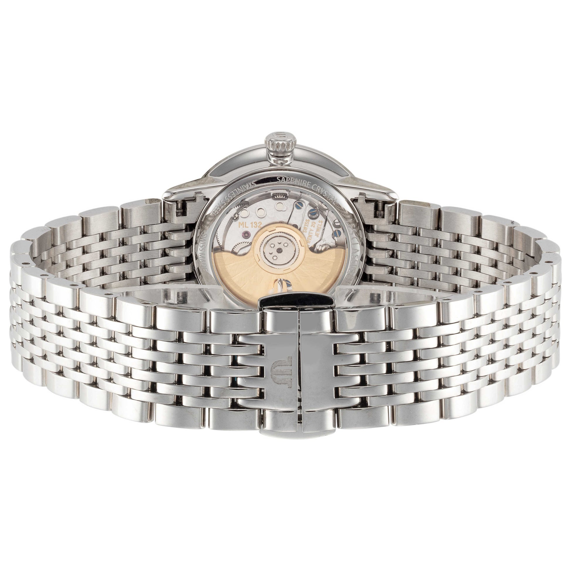 Back view of Maurice Lacroix Les Classiques Women's Automatic Watch LC6063-SS002-110-1