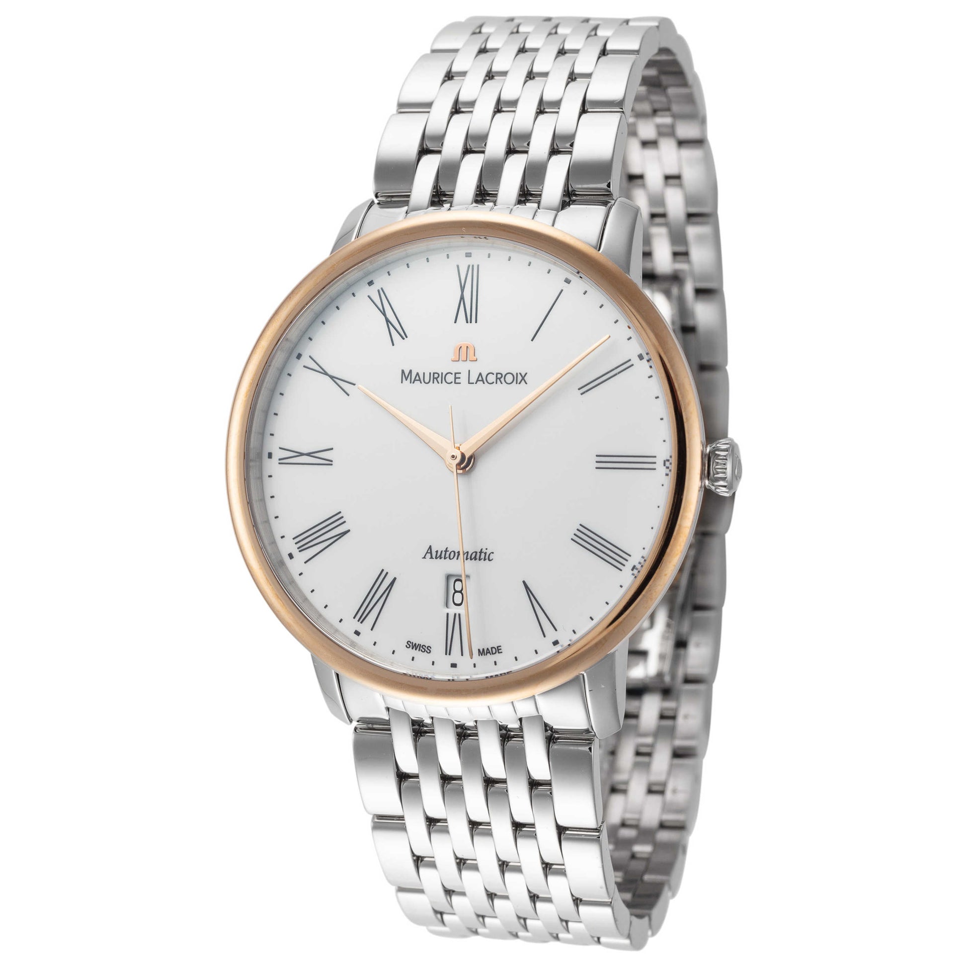 Front view of Maurice Lacroix Les Classiques Men's Automatic Watch LC6067-PS102-110