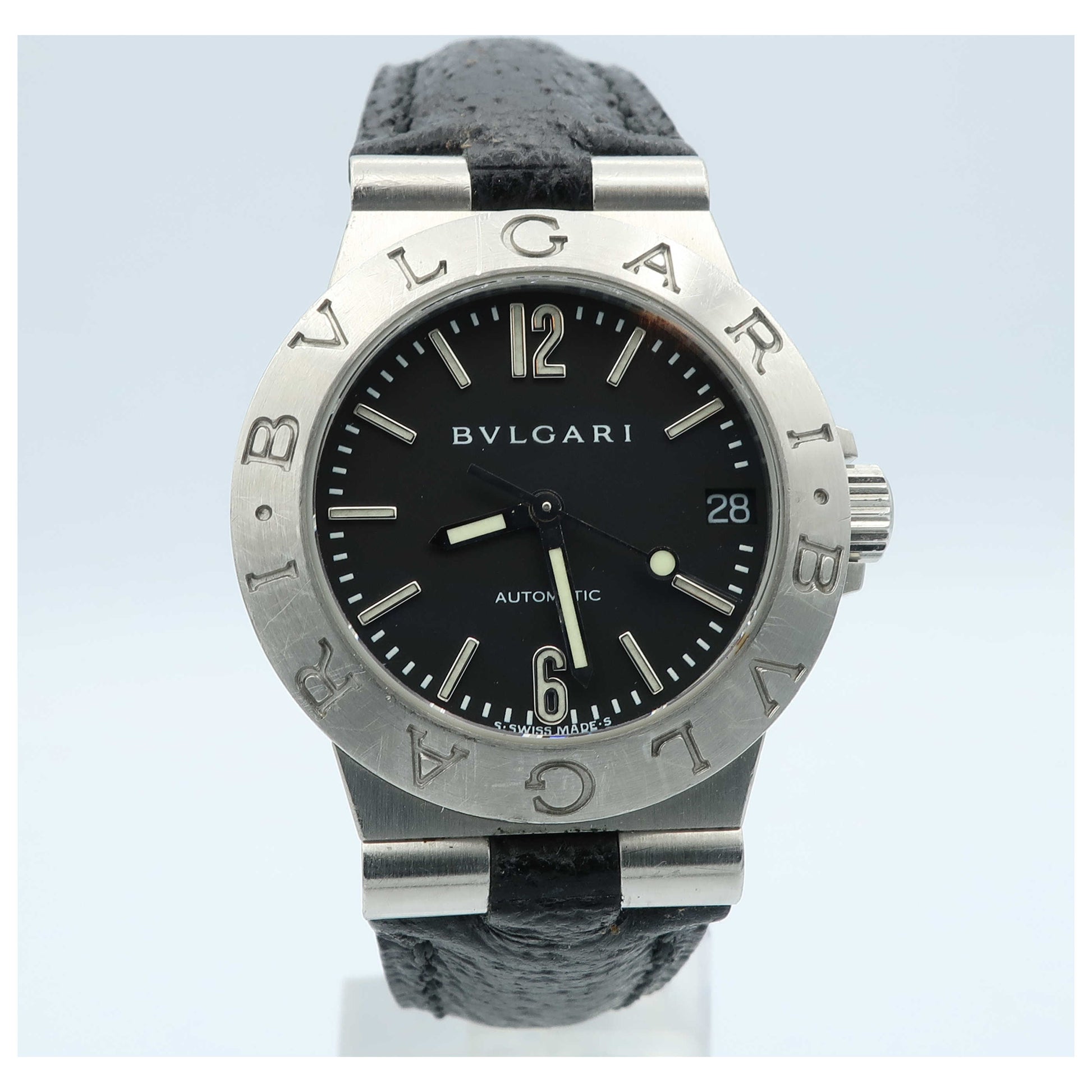 Front view of Bulgari Diagono Women's Automatic Watch LCV29SLD-SLN-PO