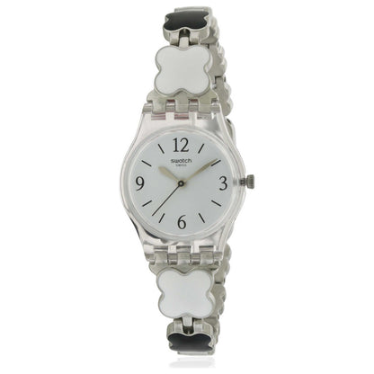 Front view of Swatch Clovercheck Women's Quartz Watch LK367G