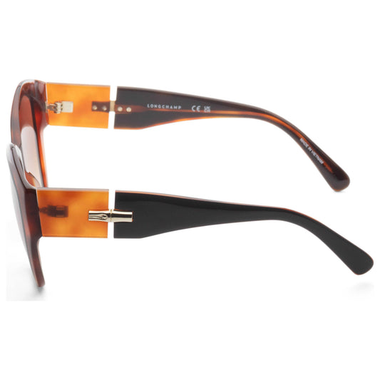 Left view of Longchamp Women's Sunglasses LO712SN-011-57