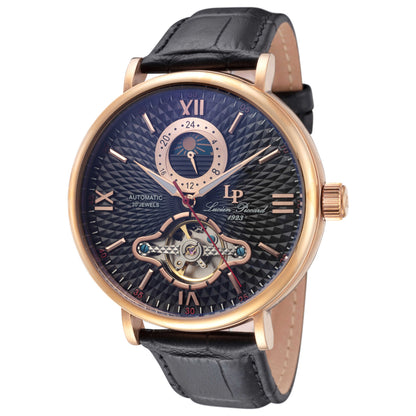 Front view of Lucien Piccard Babylon Men's Automatic Watch LP-15040-RG-01