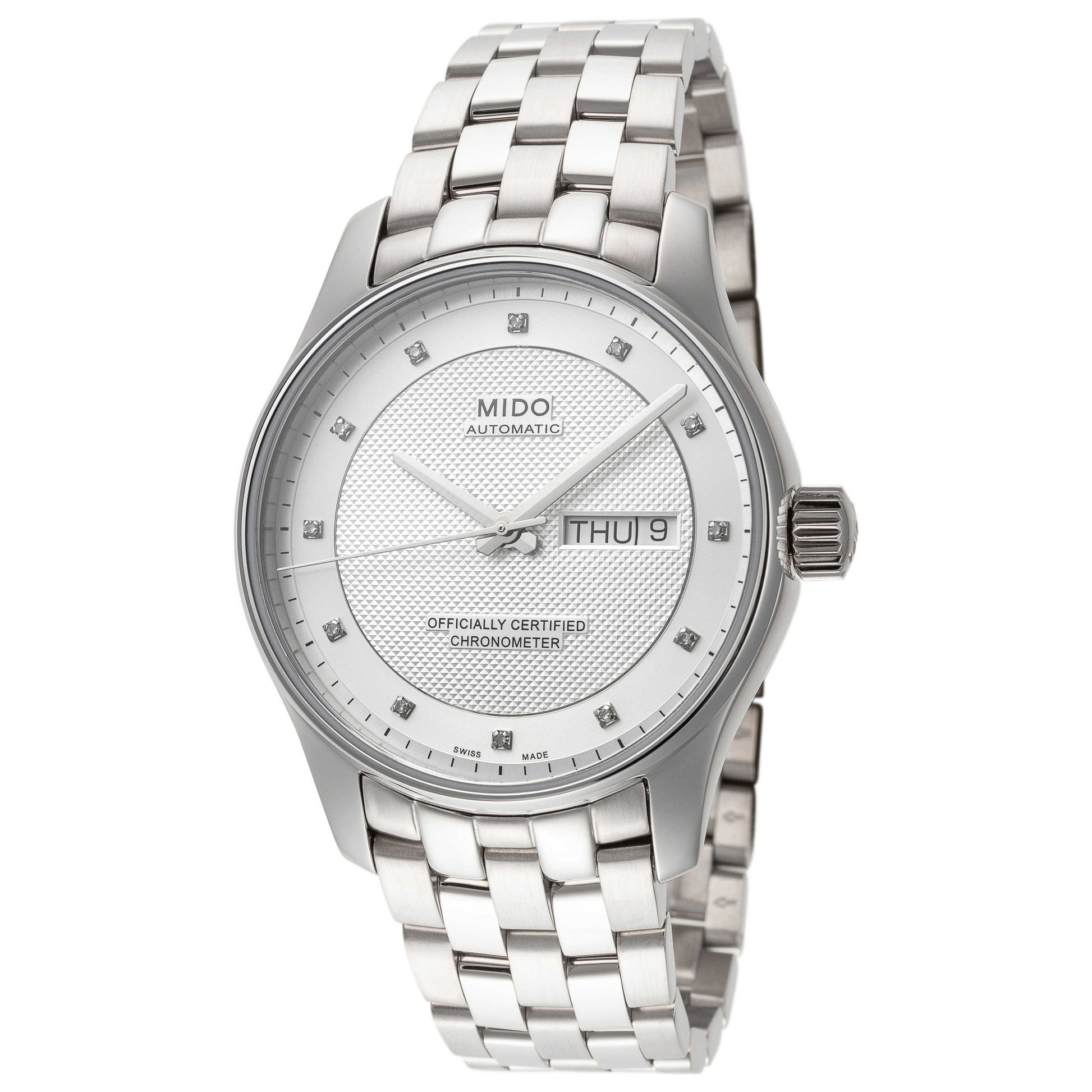 Front view of Mido Belluna Clou De Paris Men's Automatic Watch M0014311103692