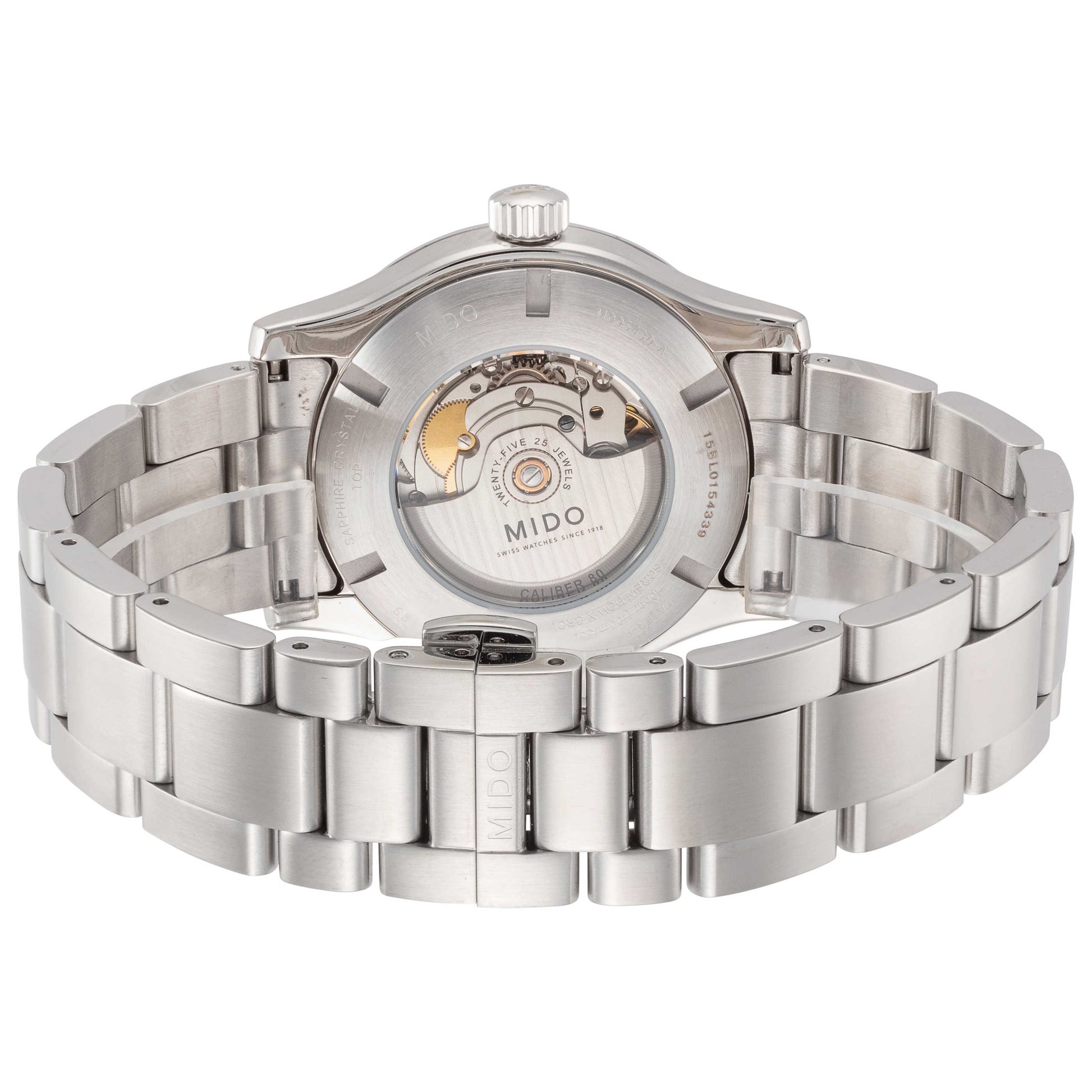 Back view of Mido Multifort Men's Automatic Watch M0054301103280