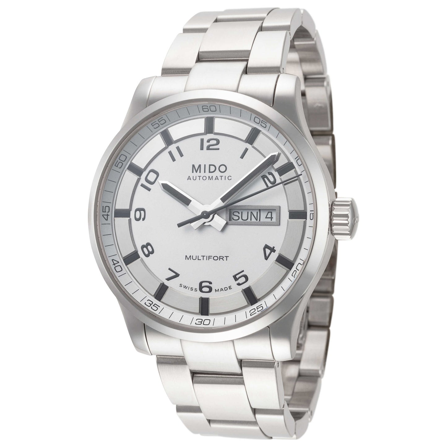 Front view of Mido Multifort Men's Automatic Watch M0054301103280