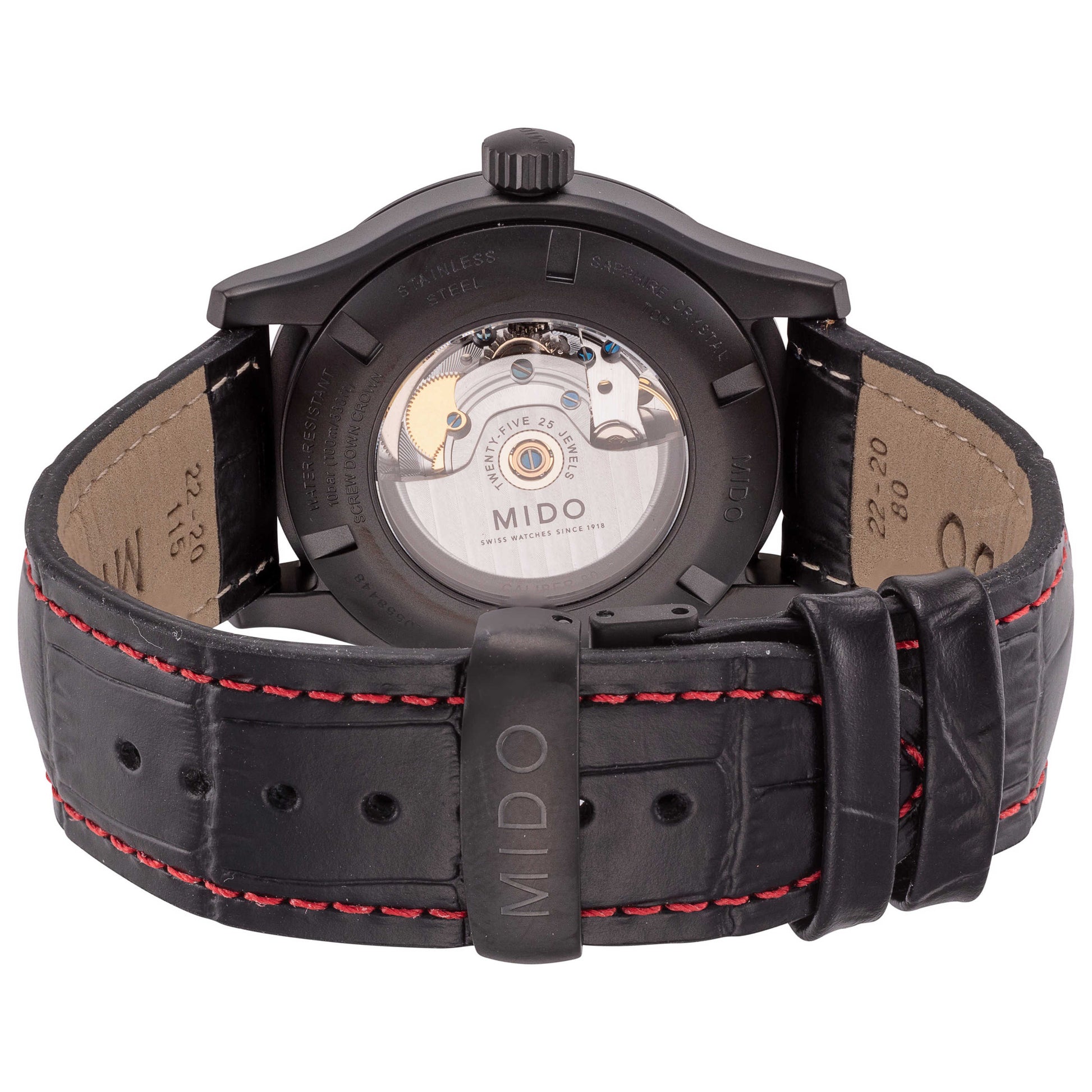 Back view of Mido Multifort Men's Automatic Watch M0054303705000