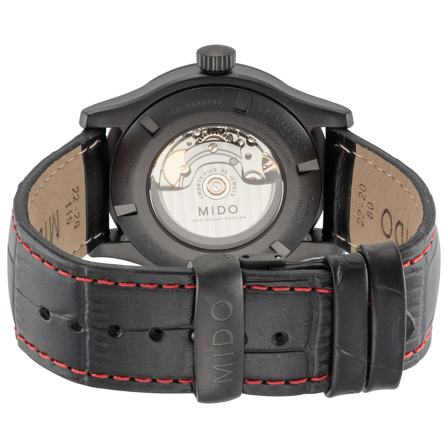 Back view of Mido Multifort Men's Automatic Watch M0054303705080