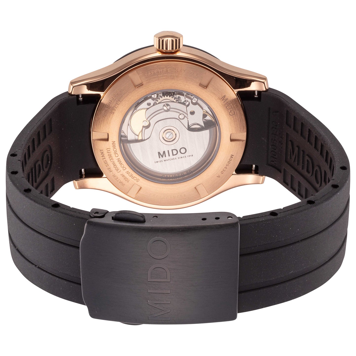 Back view of Mido Multifort Men's Automatic Watch M0054303705780