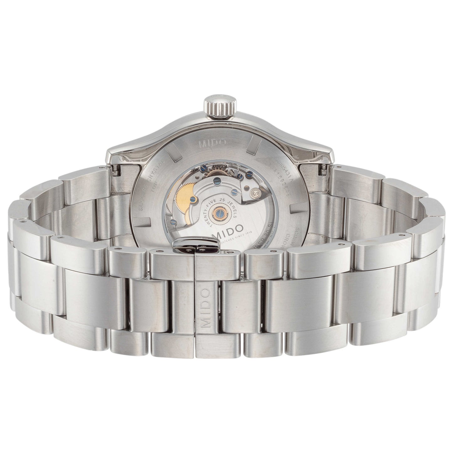 Back view of Mido Multifort Men's Automatic Watch M0054311144100