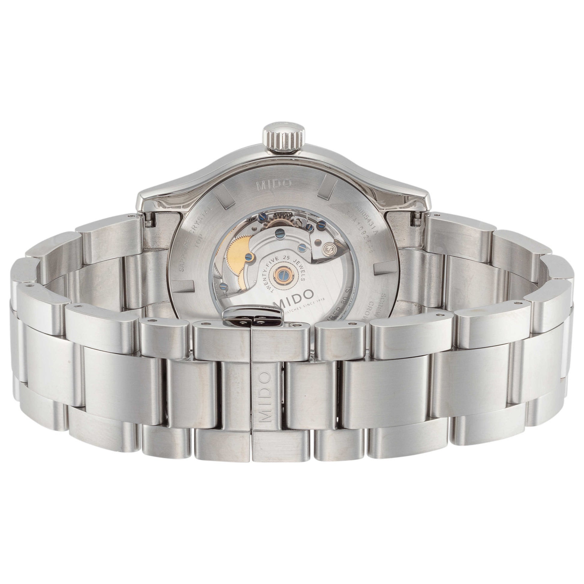 Back view of Mido Multifort Men's Automatic Watch M0054311144100