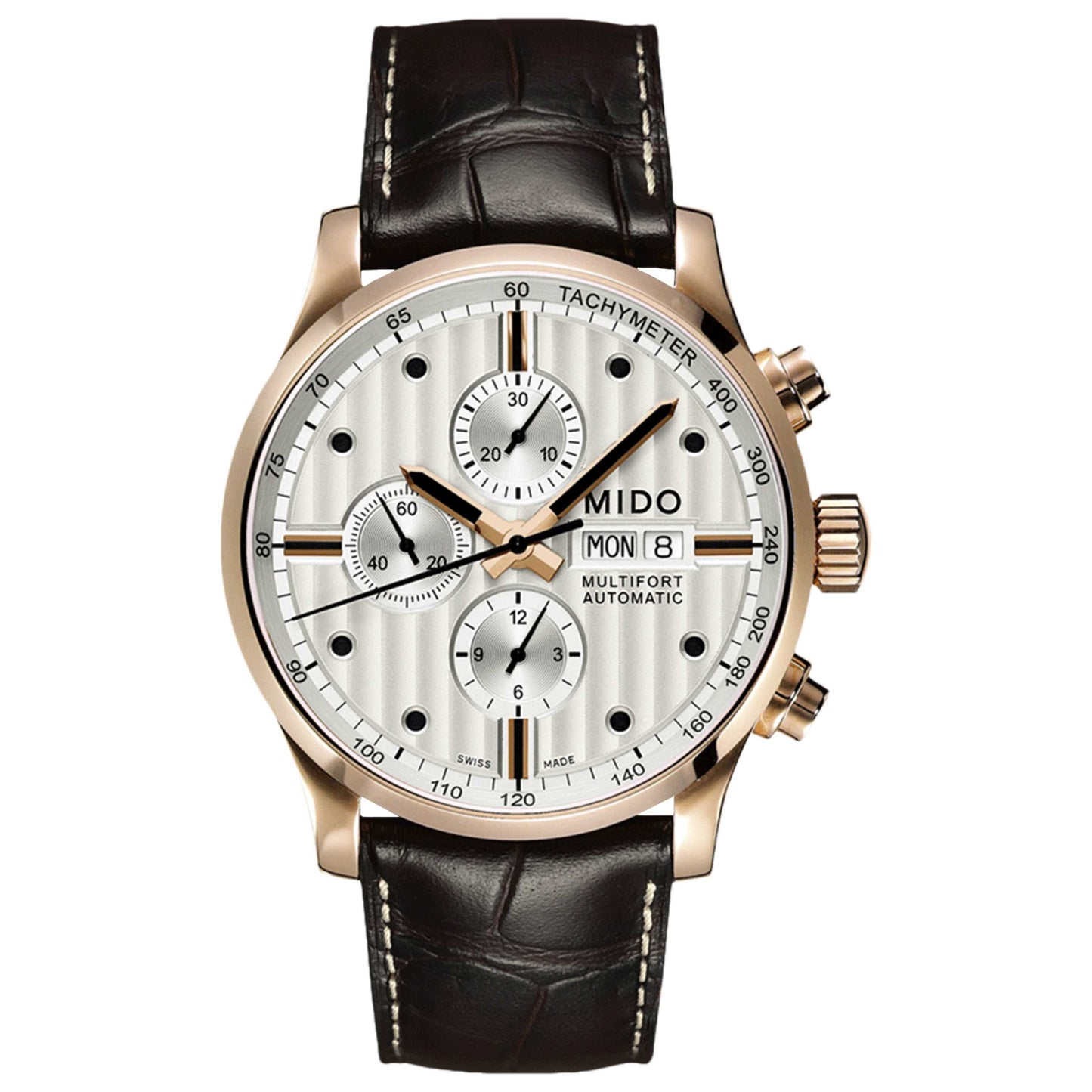 Front view of Mido Mutlifort Men's Automatic Watch M0056143603100