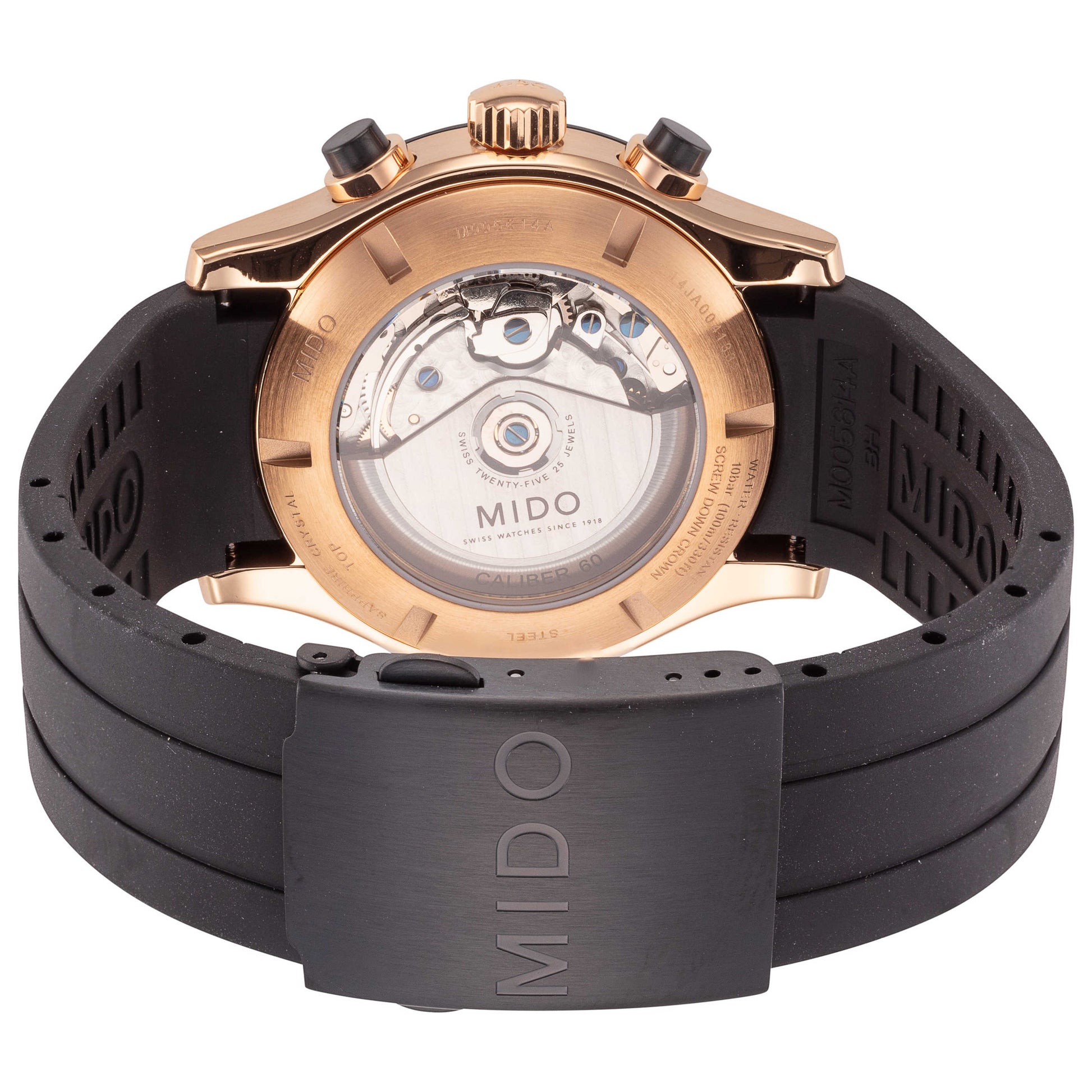 Back view of Mido Multifort Men's Automatic Watch M0056143705709