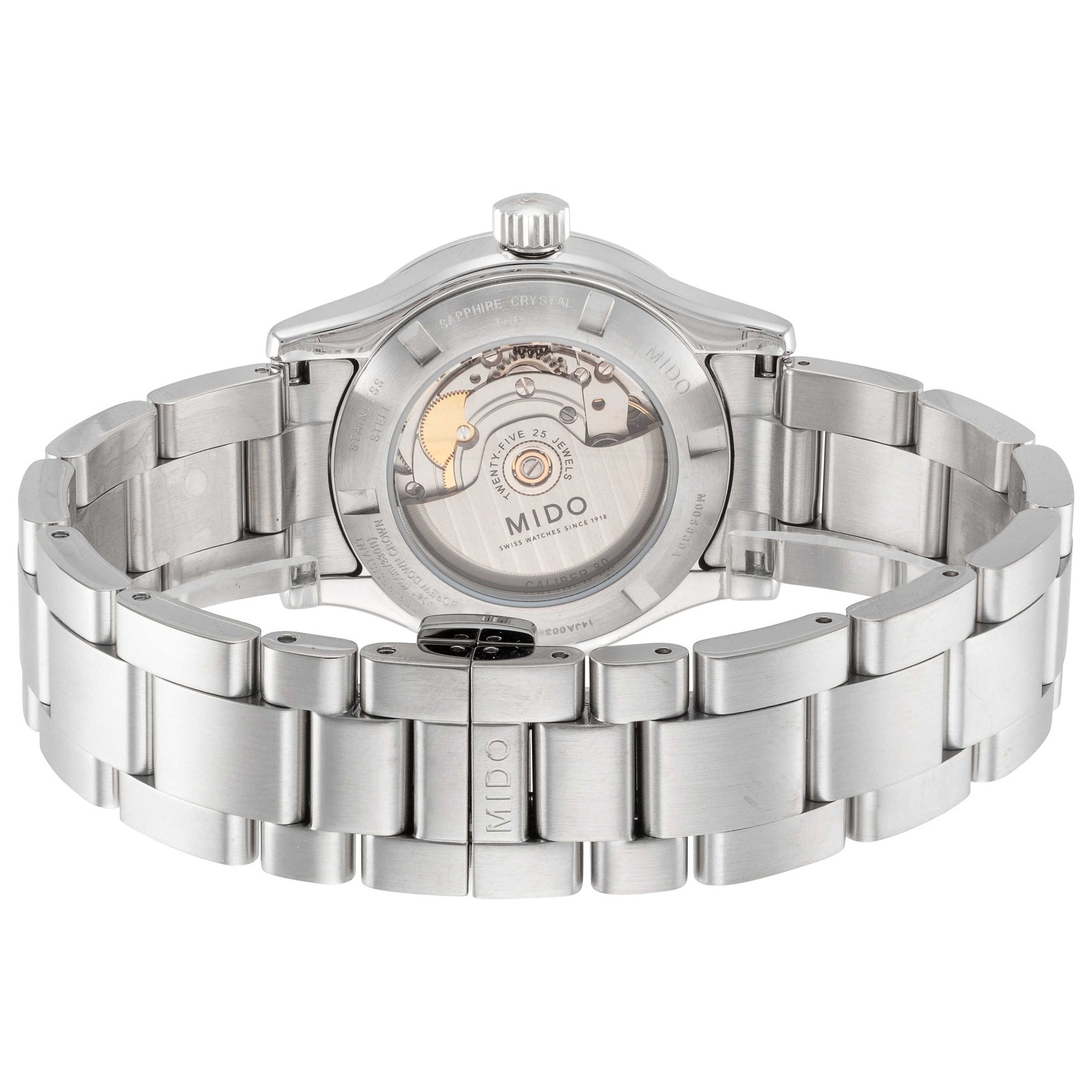 Back view of Mido Multifort Men's Automatic Watch M0058301105180