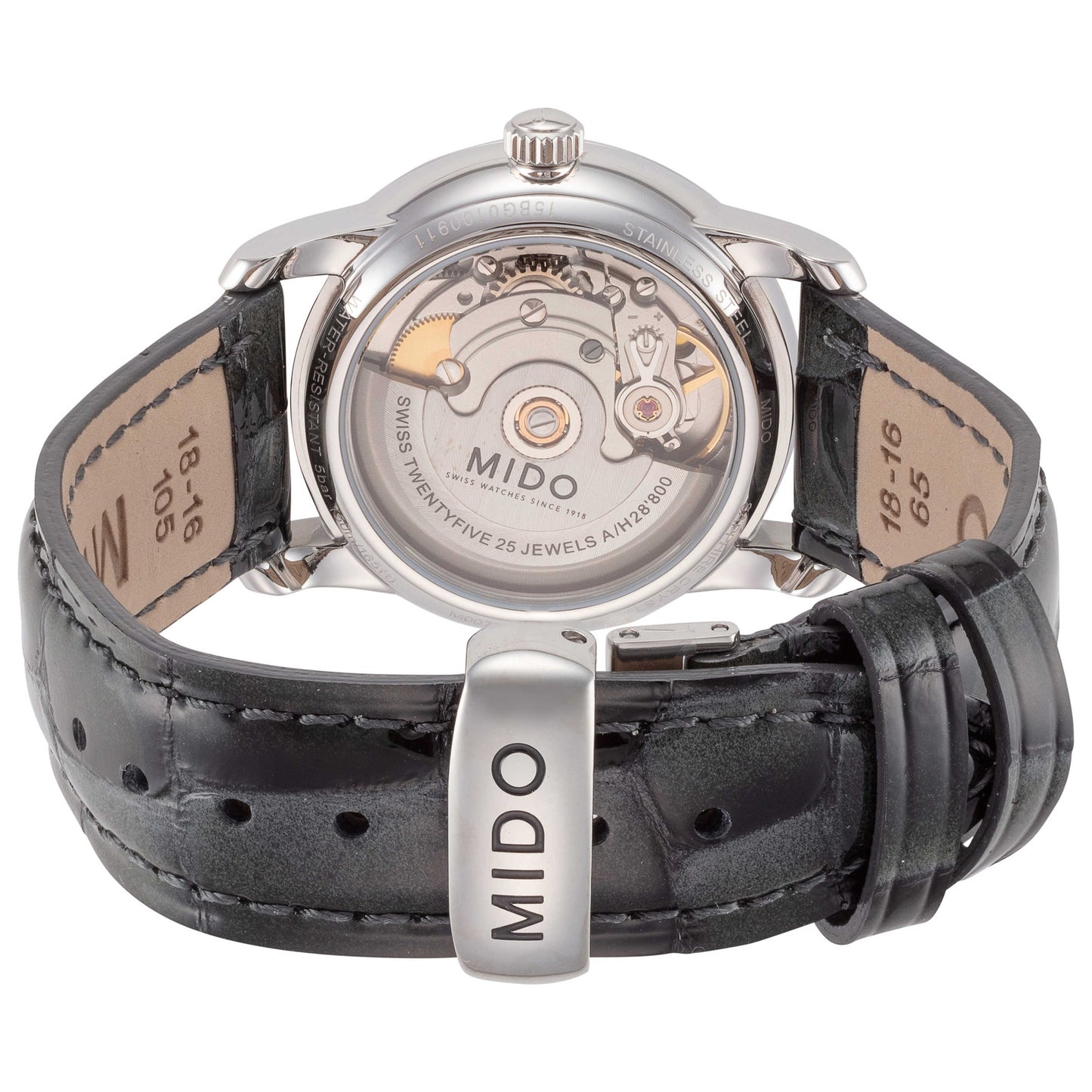 Back view of Mido Baroncelli Women's Automatic Watch M0072071603601