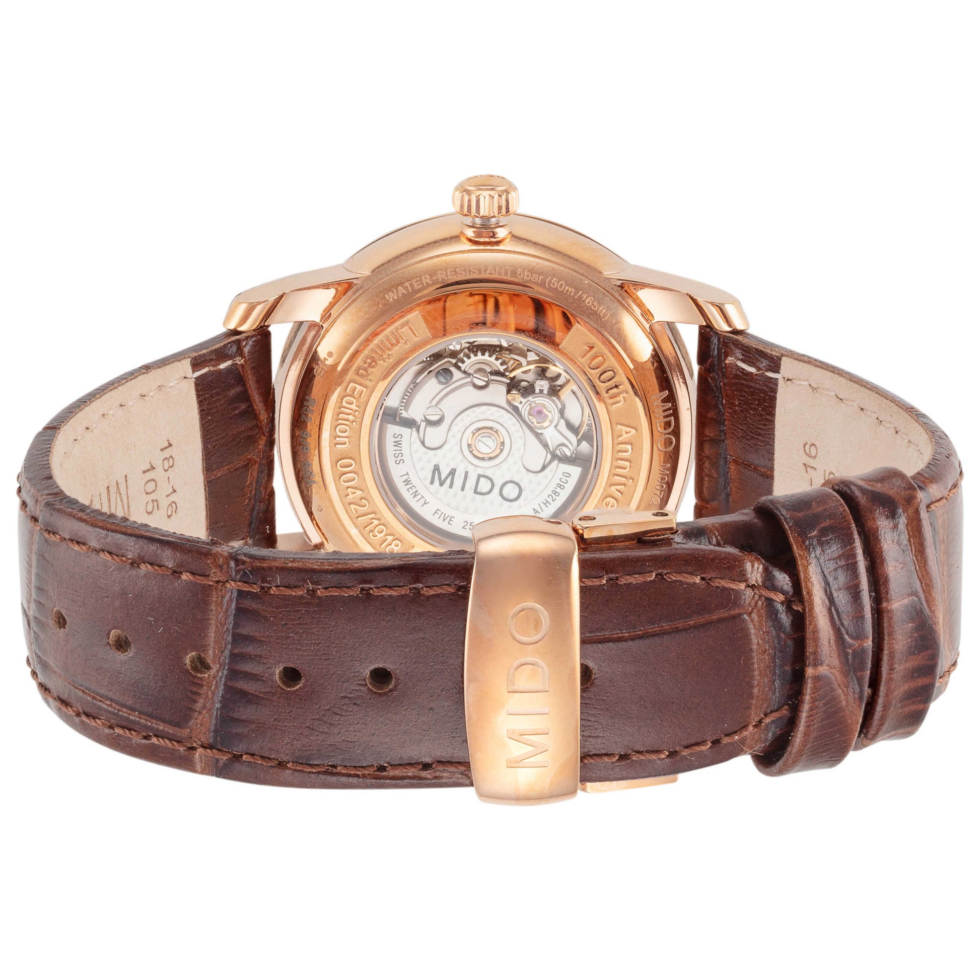 Back view of Mido Baroncelli II Women's Automatic Watch M0072363611800