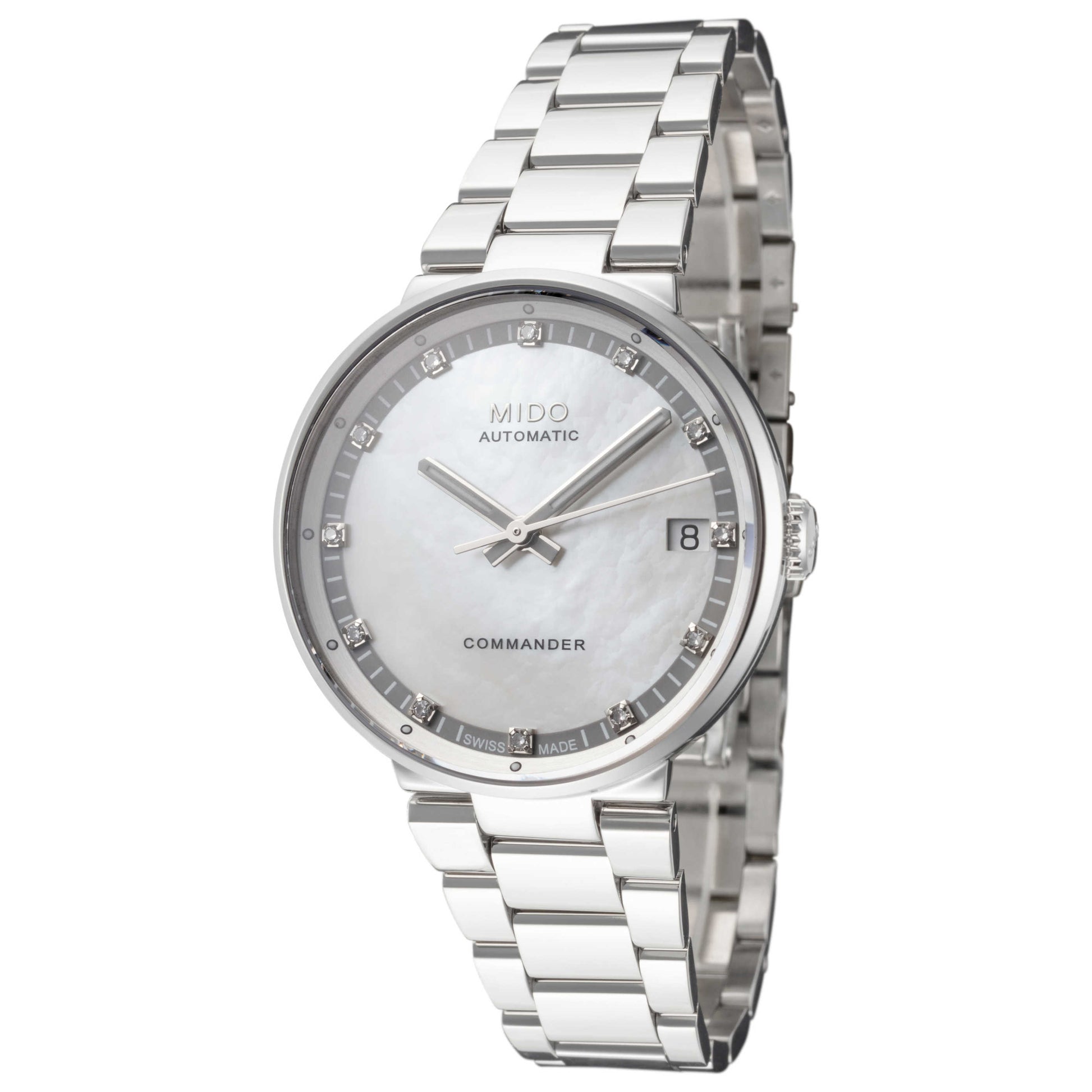 Front view of Mido Commander II Women's Automatic Watch M0142071111600
