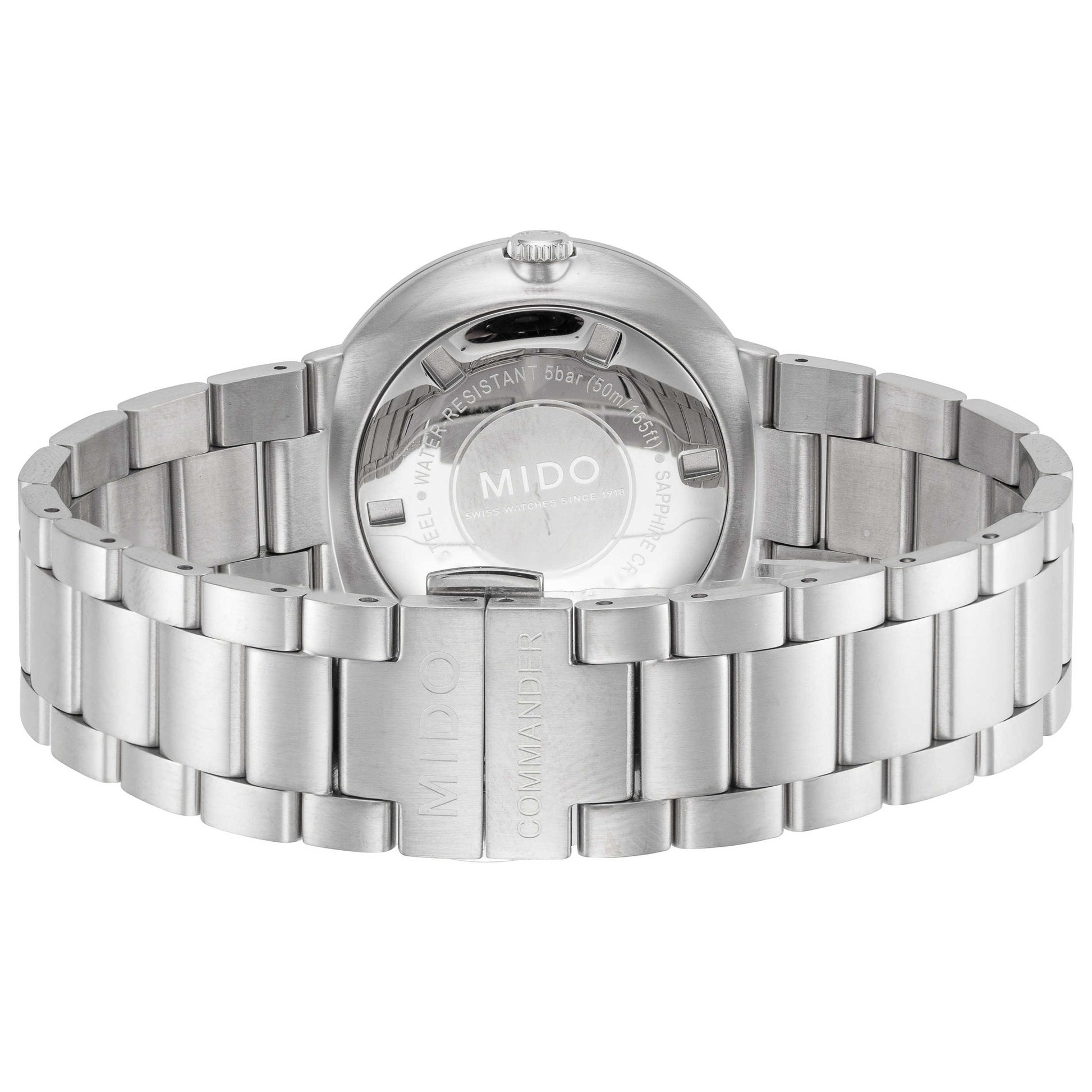 Back view of Mido Commander II Men's Automatic Watch M0144301105180