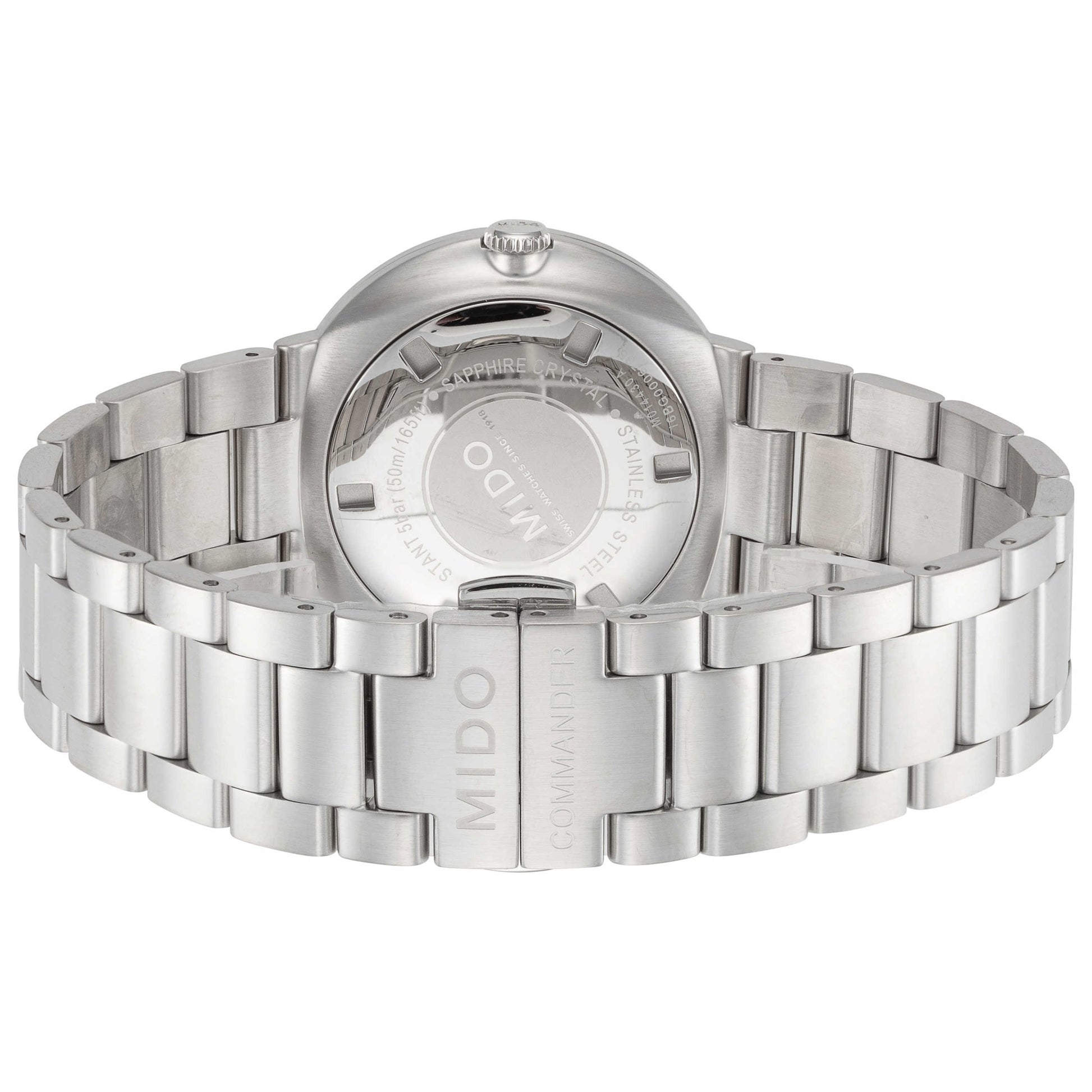 Back view of Mido Commander II Men's Automatic Watch M0144301106180