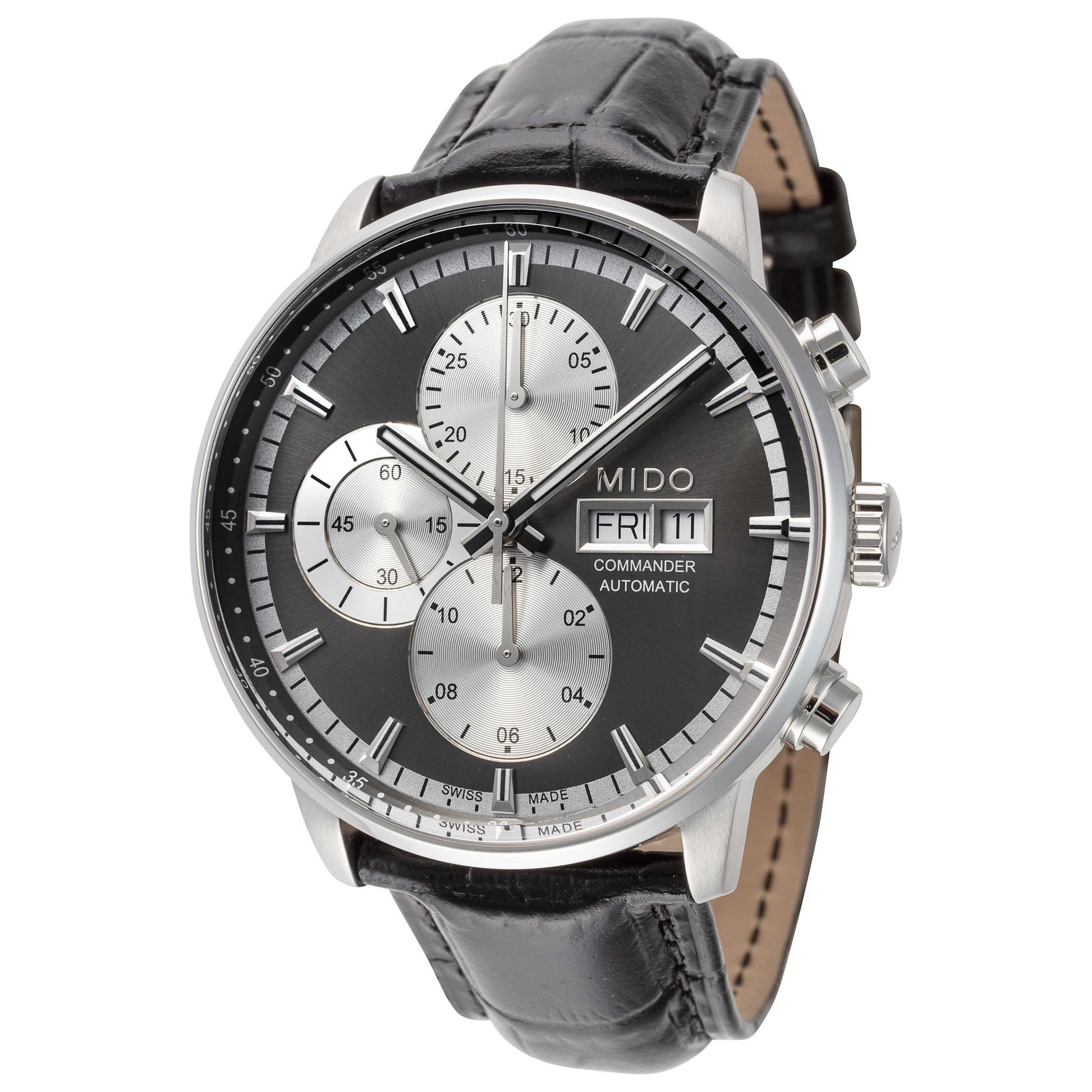 Front view of Mido Commander II Men's Automatic Watch M0164141606100