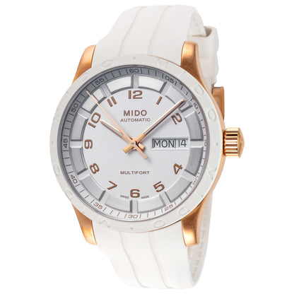 Front view of Mido Multifort Unisex Automatic Watch M0188303701280