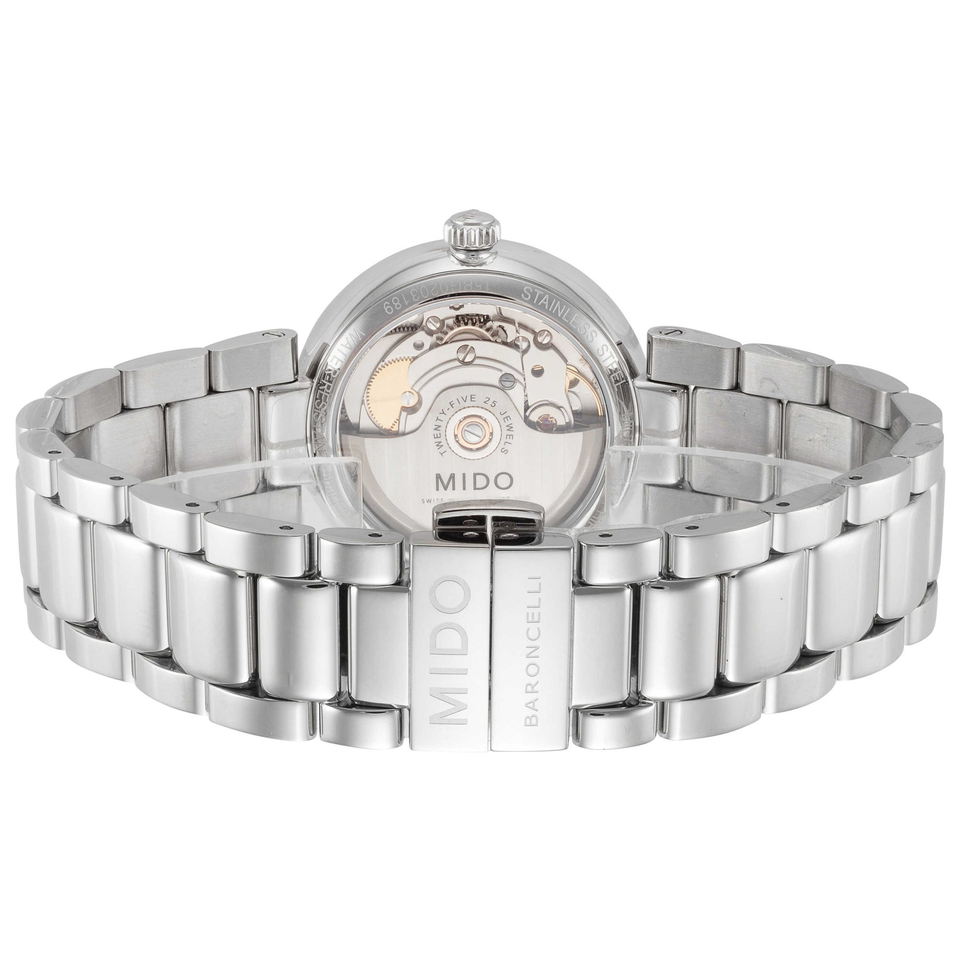 Back view of Mido Baroncelli Donna Women's Automatic Watch M0222071103110