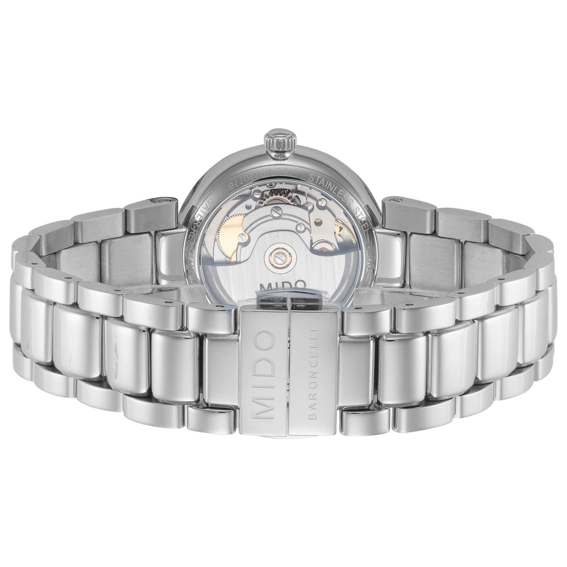 Back view of Mido Baroncelli Women's Automatic Watch M0222071103610