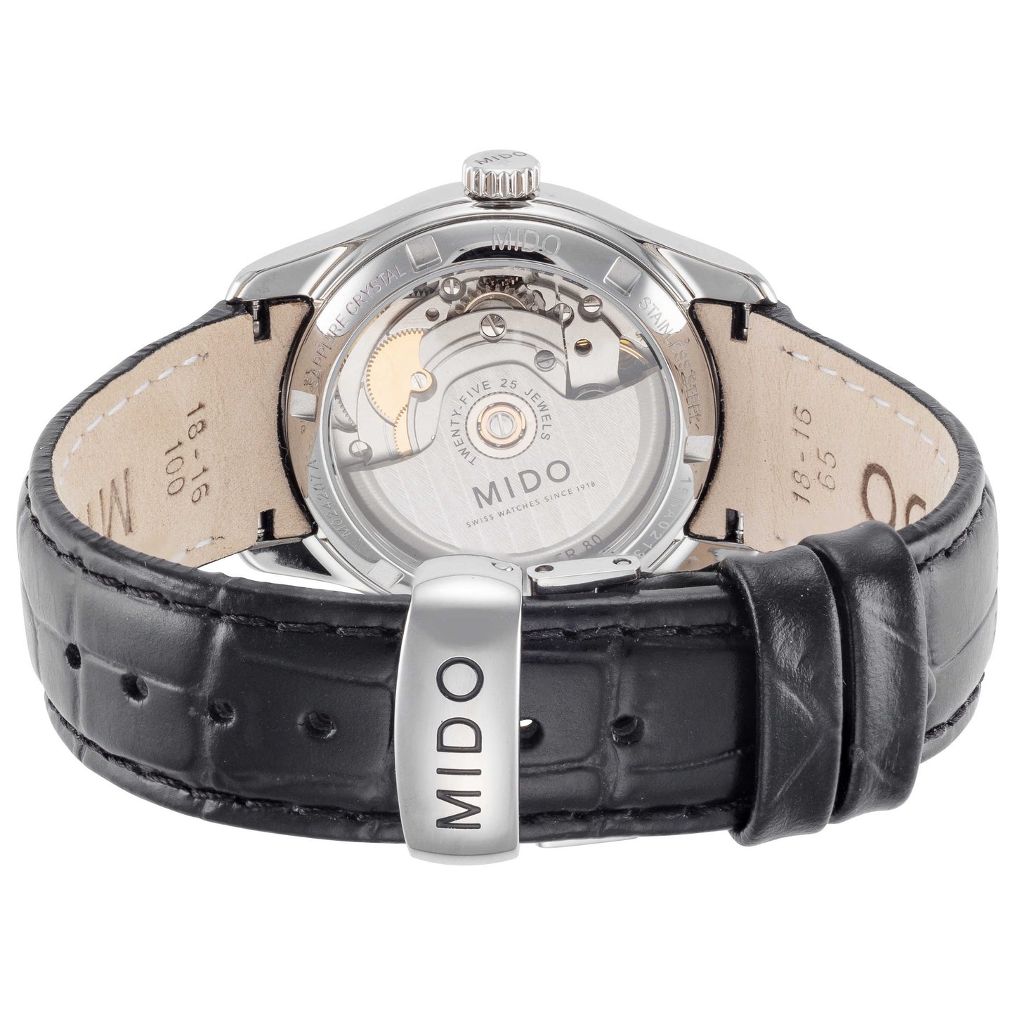 Back view of Mido Belluna II Women's Automatic Watch M0242071603300