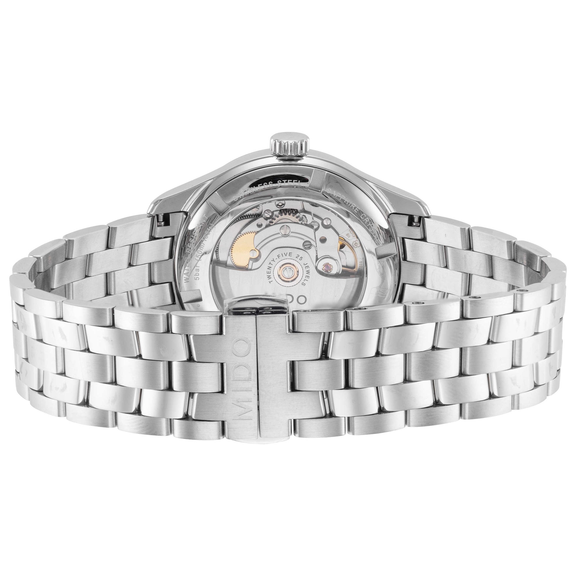 Back view of Mido Belluna II Men's Automatic Watch M0244071103300