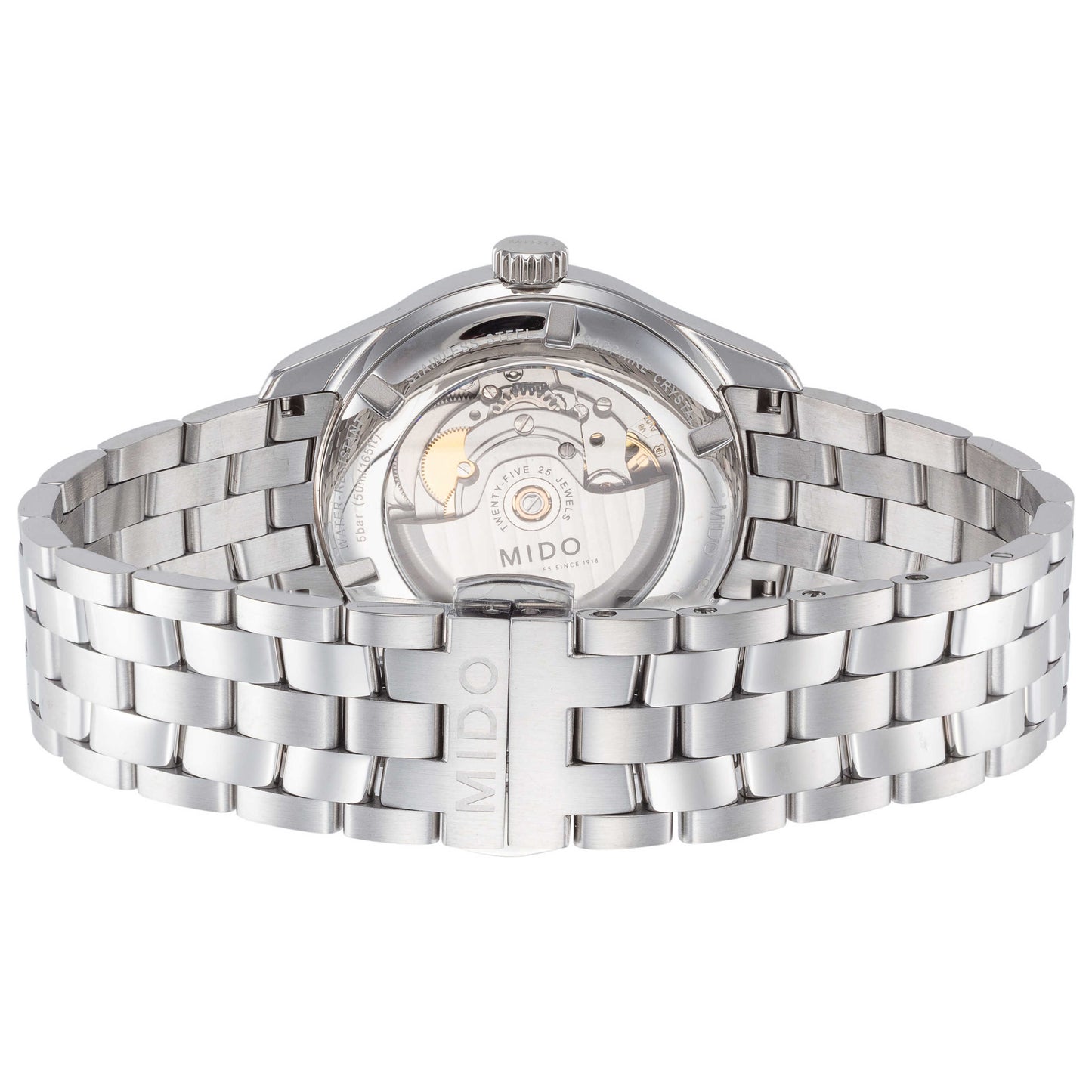 Back view of Mido Belluna II Men's Automatic Watch M0244071105300