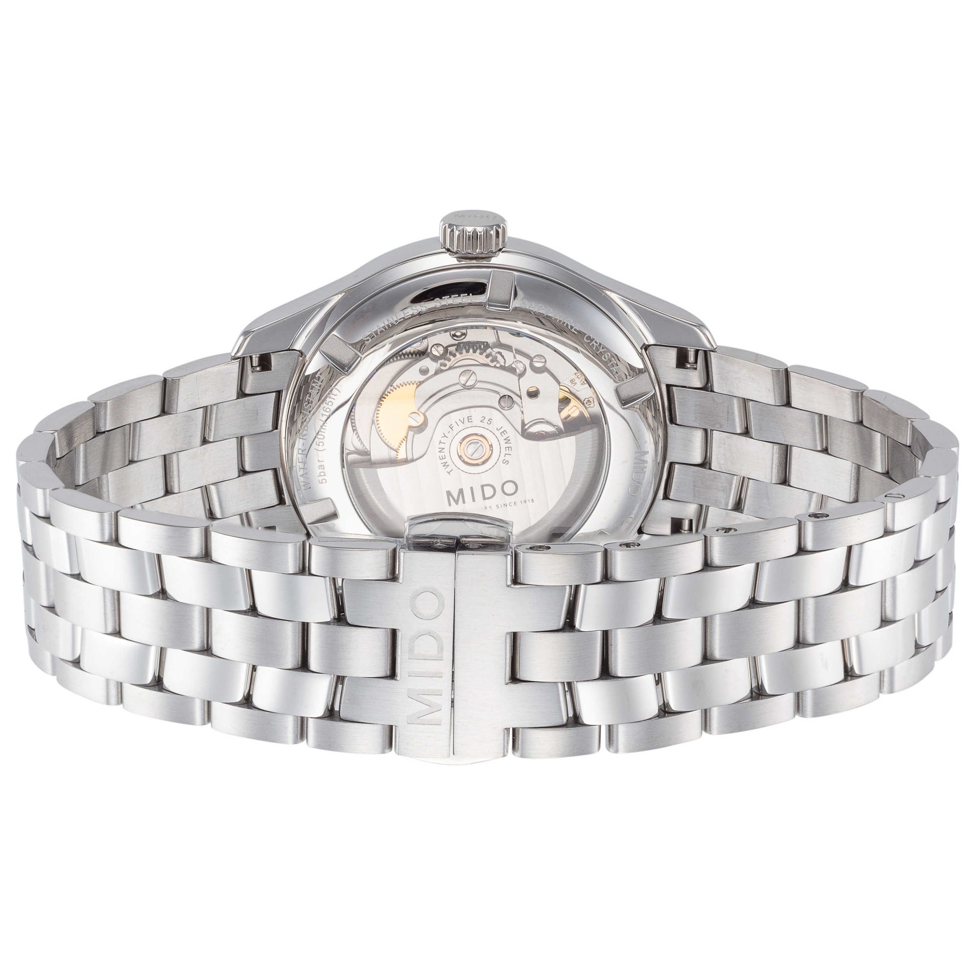 Back view of Mido Belluna II Men's Automatic Watch M0244071105300