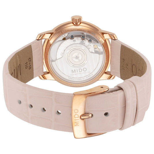Back view of Mido Baroncelli III Women's Automatic Watch M0272073601000