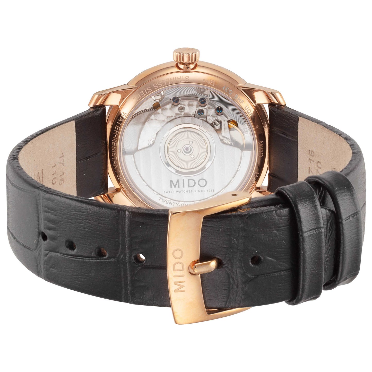 Back view of Mido Baroncelli III Women's Automatic Watch M0272073601300