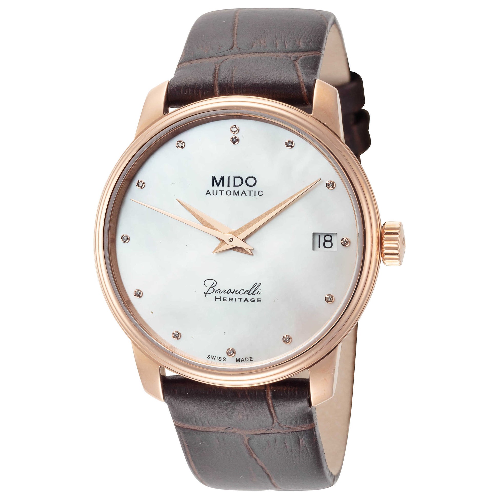 Front view of Mido Baroncelli III Women's Automatic Watch M0272073610600