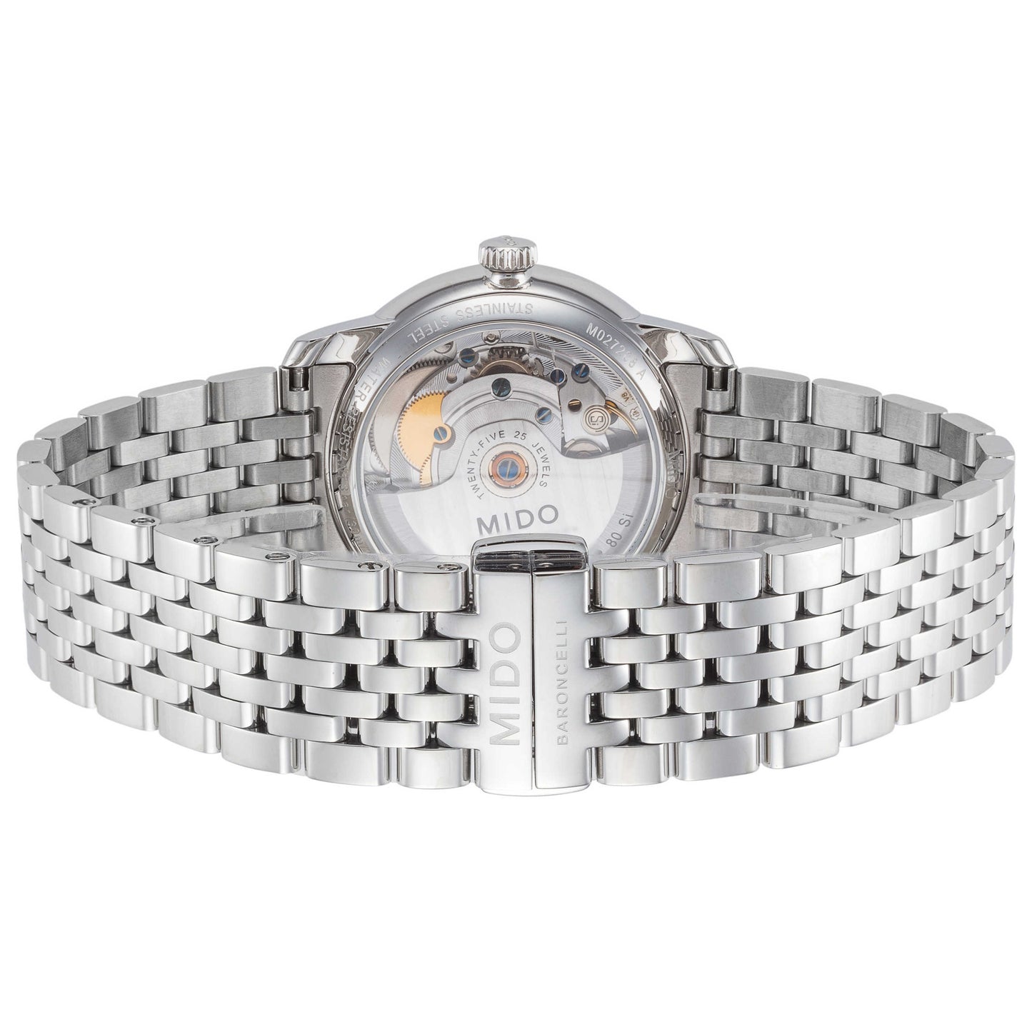 Back view of Mido Baroncelli III Women's Automatic Watch M0272081101100
