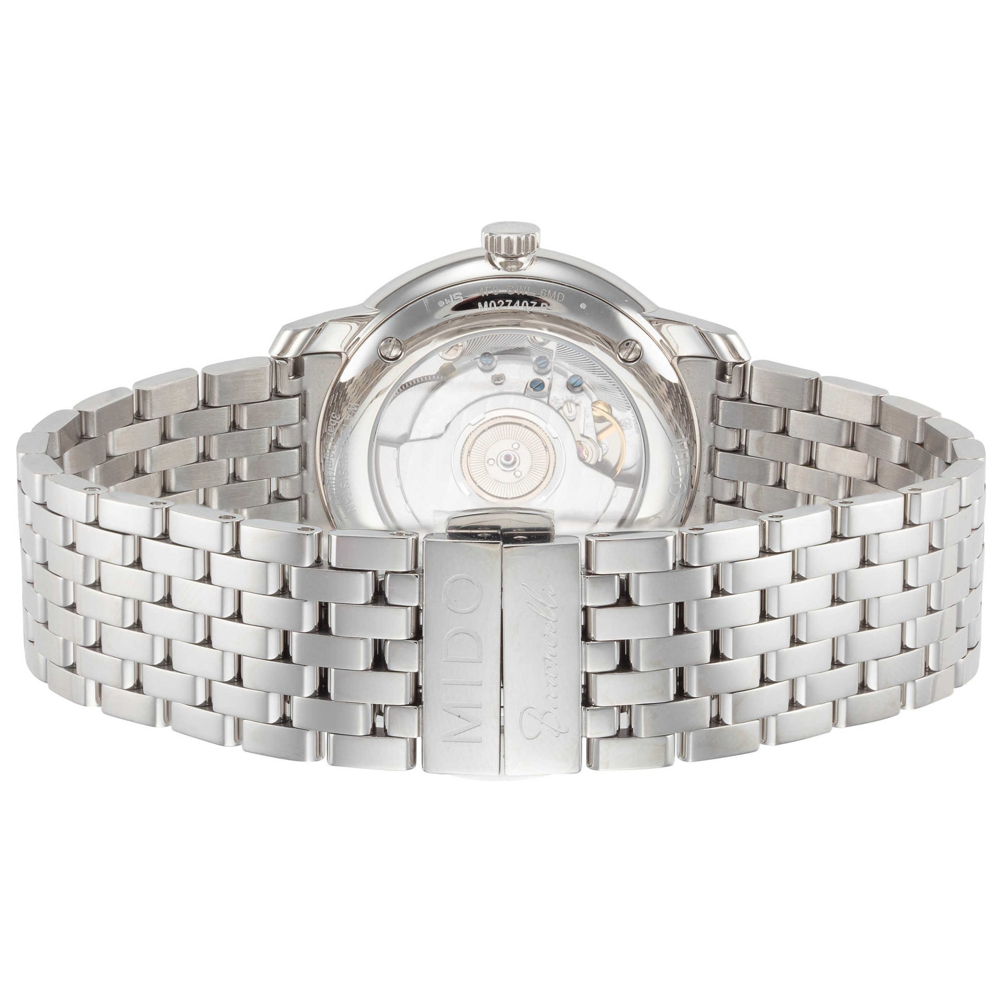 Back view of Mido Baroncelli III Men's Automatic Watch M0274071105000