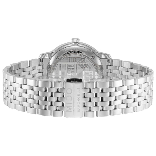 Back view of Mido Baroncelli III Men's Automatic Watch M0274081106100