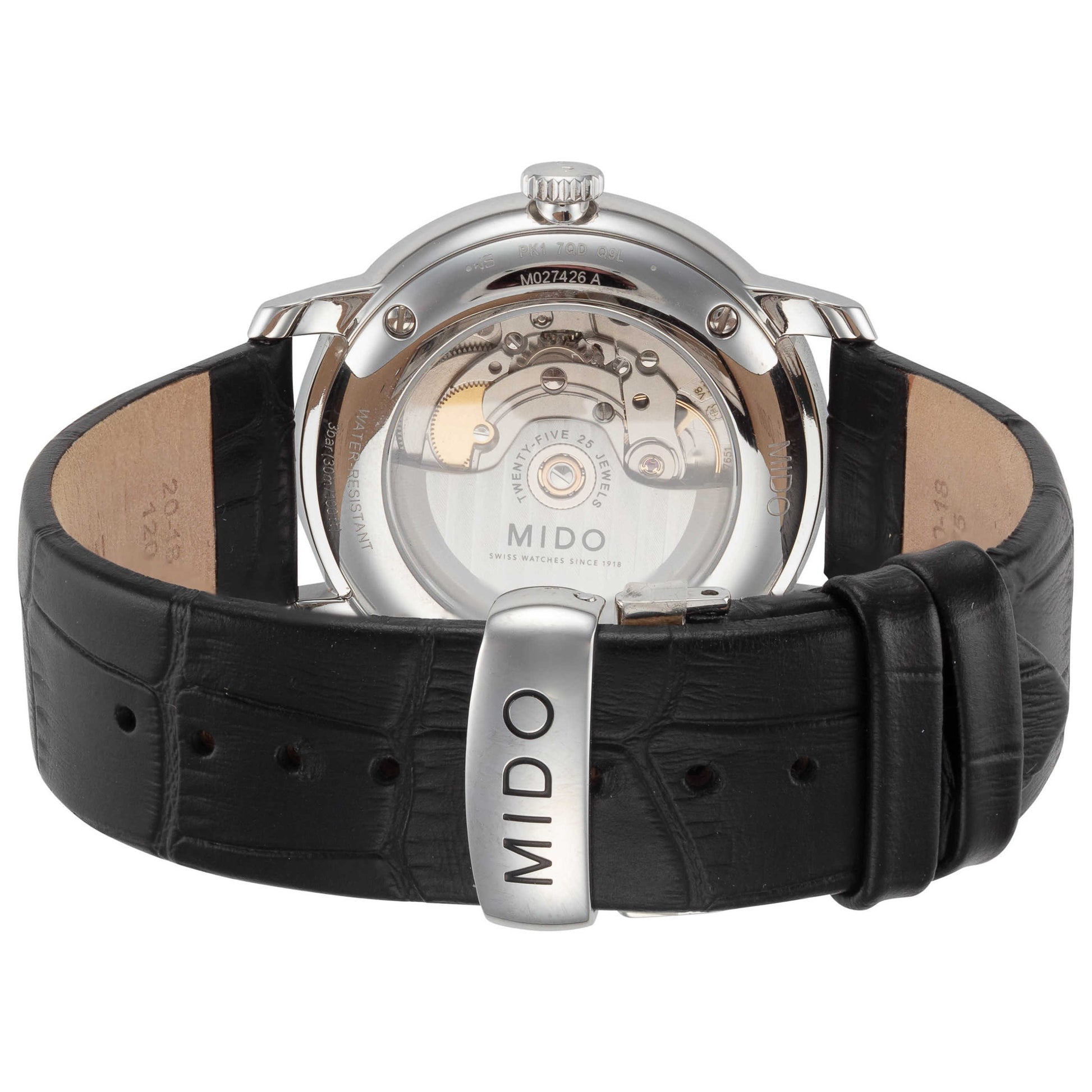 Back view of Mido Baroncelli III Men's Automatic Watch M0274261601800